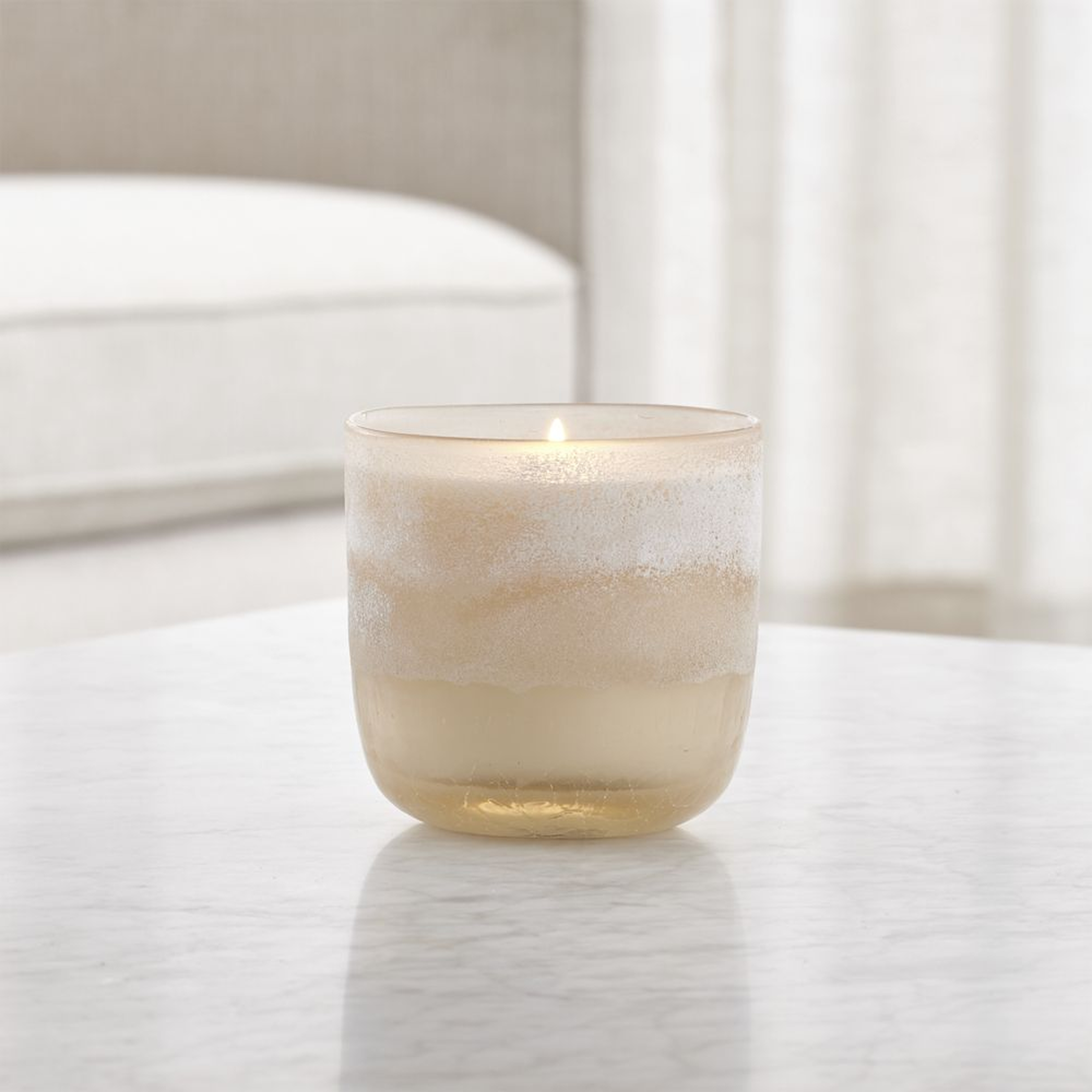 Coconut Milk Mango Mojave Glass Candle - Crate and Barrel