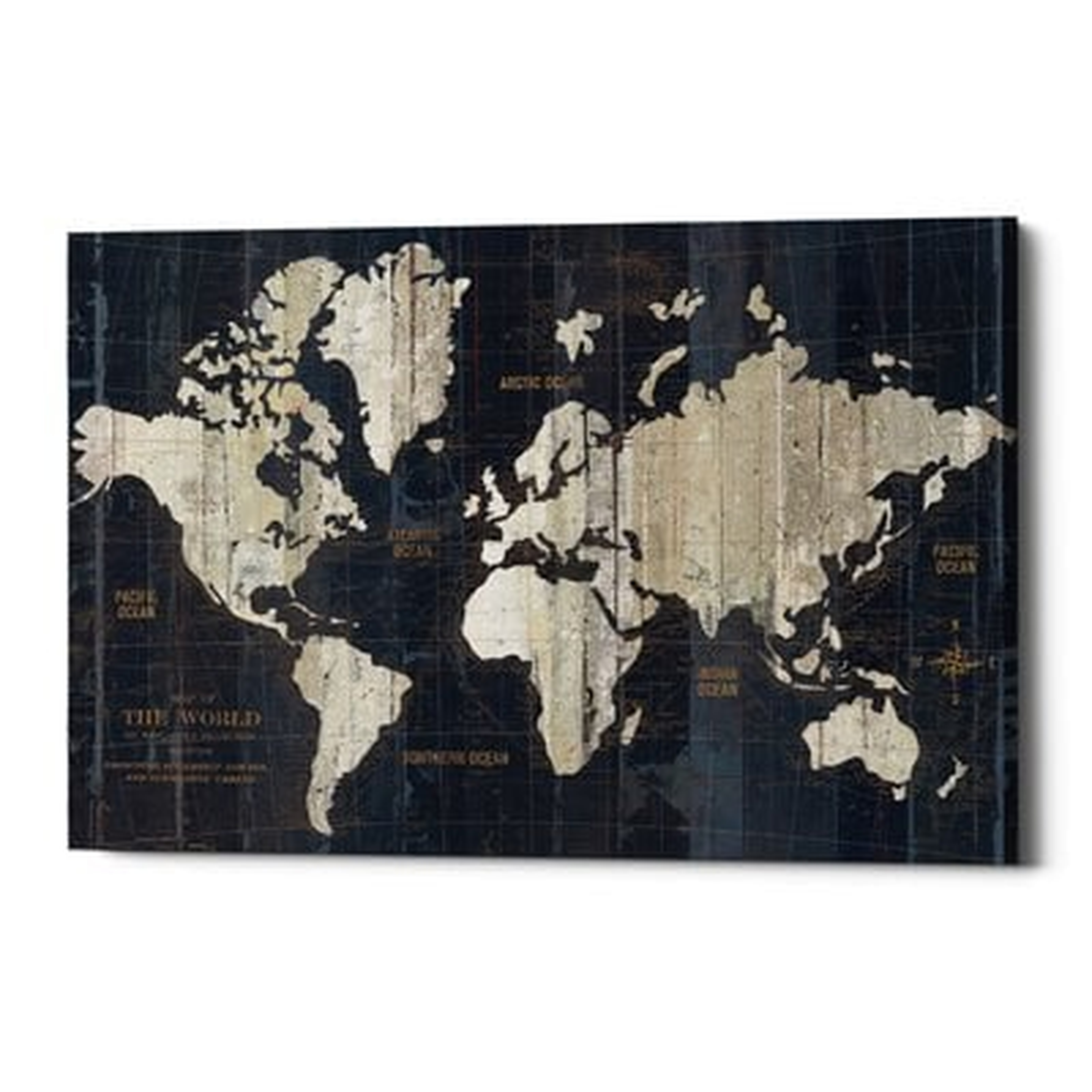 'Old World Map' Graphic Art Print on Canvas - Wayfair