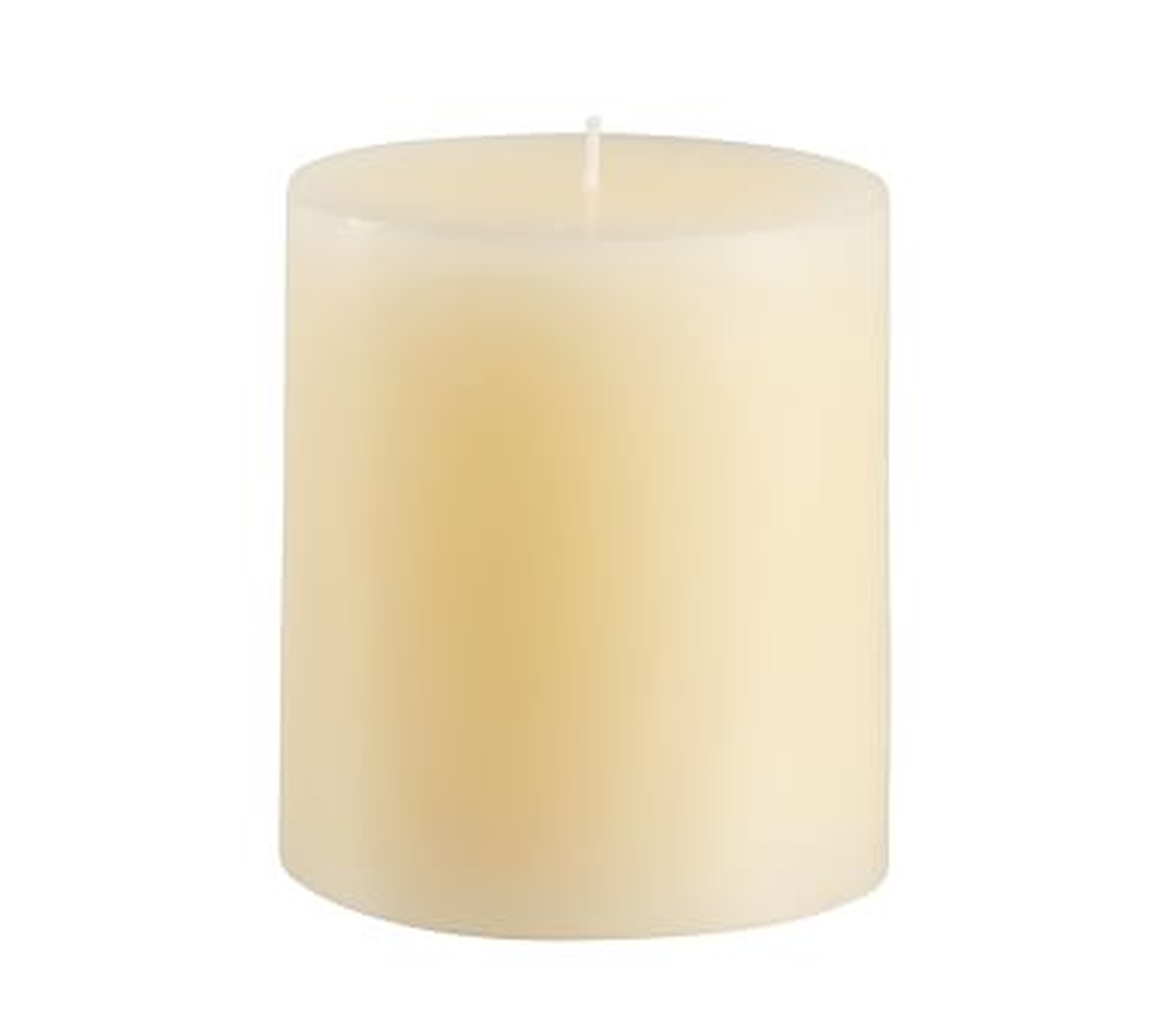Unscented Wax Pillar Candle, 4"x4.5" - Ivory - Pottery Barn