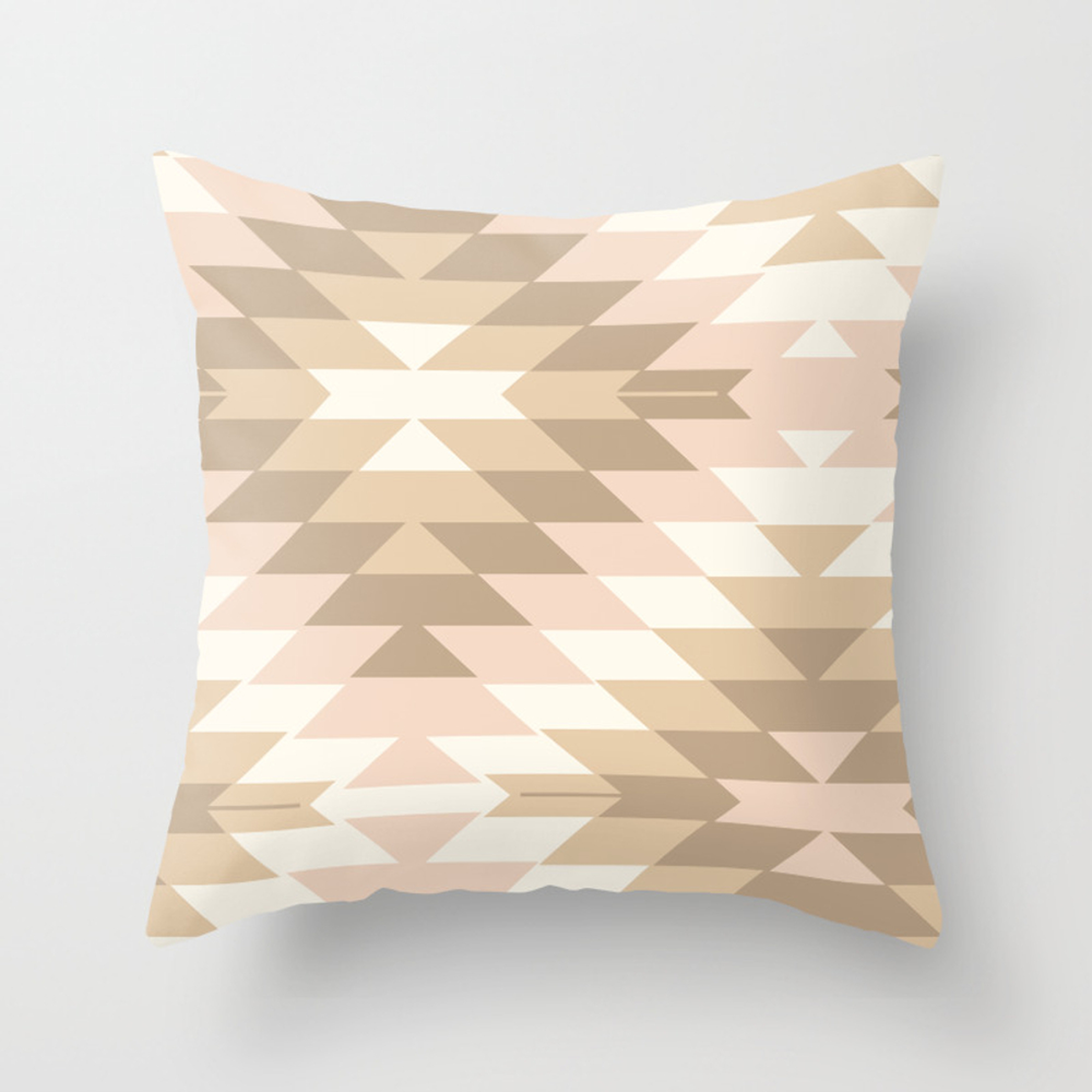 San Pedro in Tan Throw Pillow - Indoor Cover (18" x 18") with pillow insert by Beckybailey1 - Society6