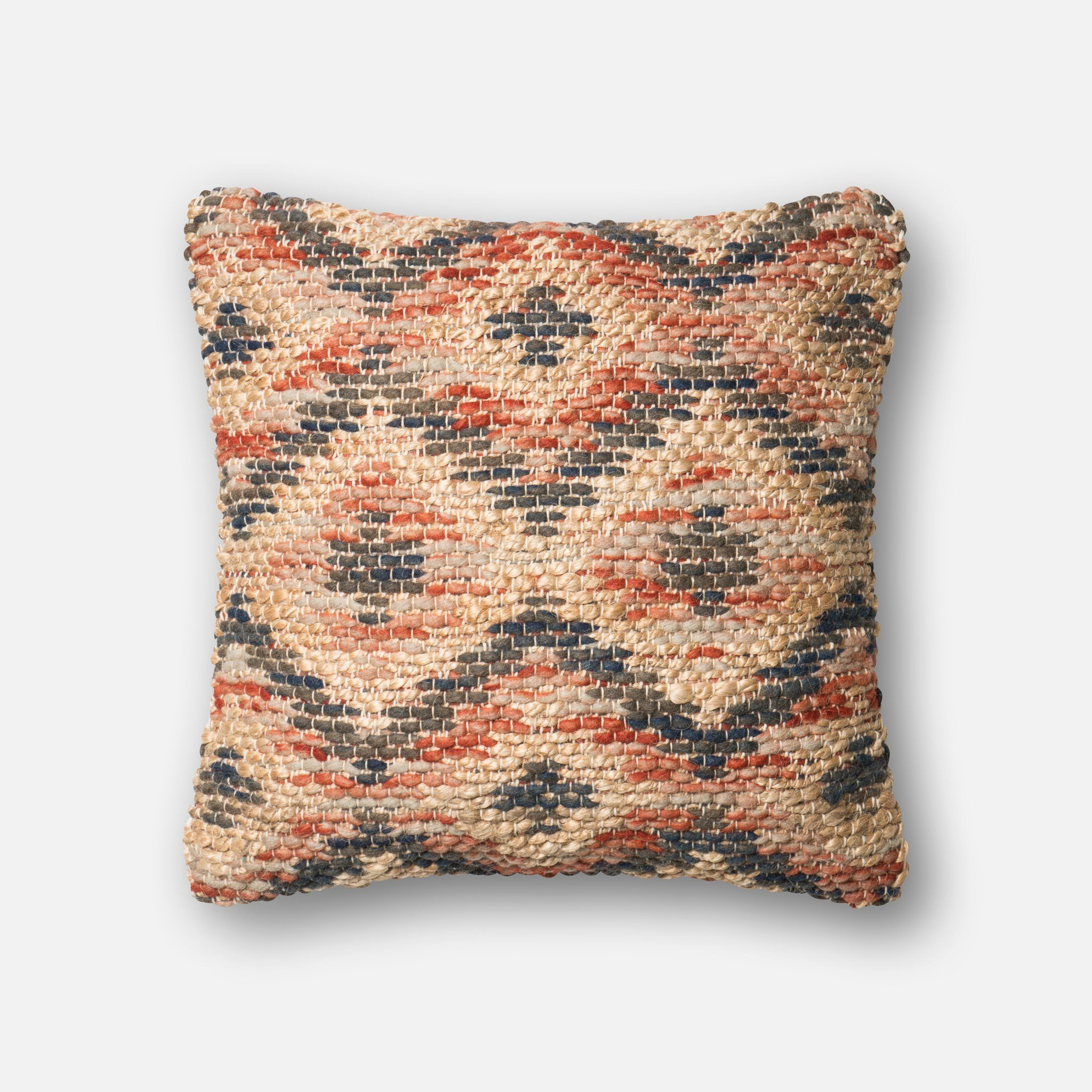 PILLOWS - RED / BEIGE - 22" X 22" Cover w/Down - Loloi Rugs