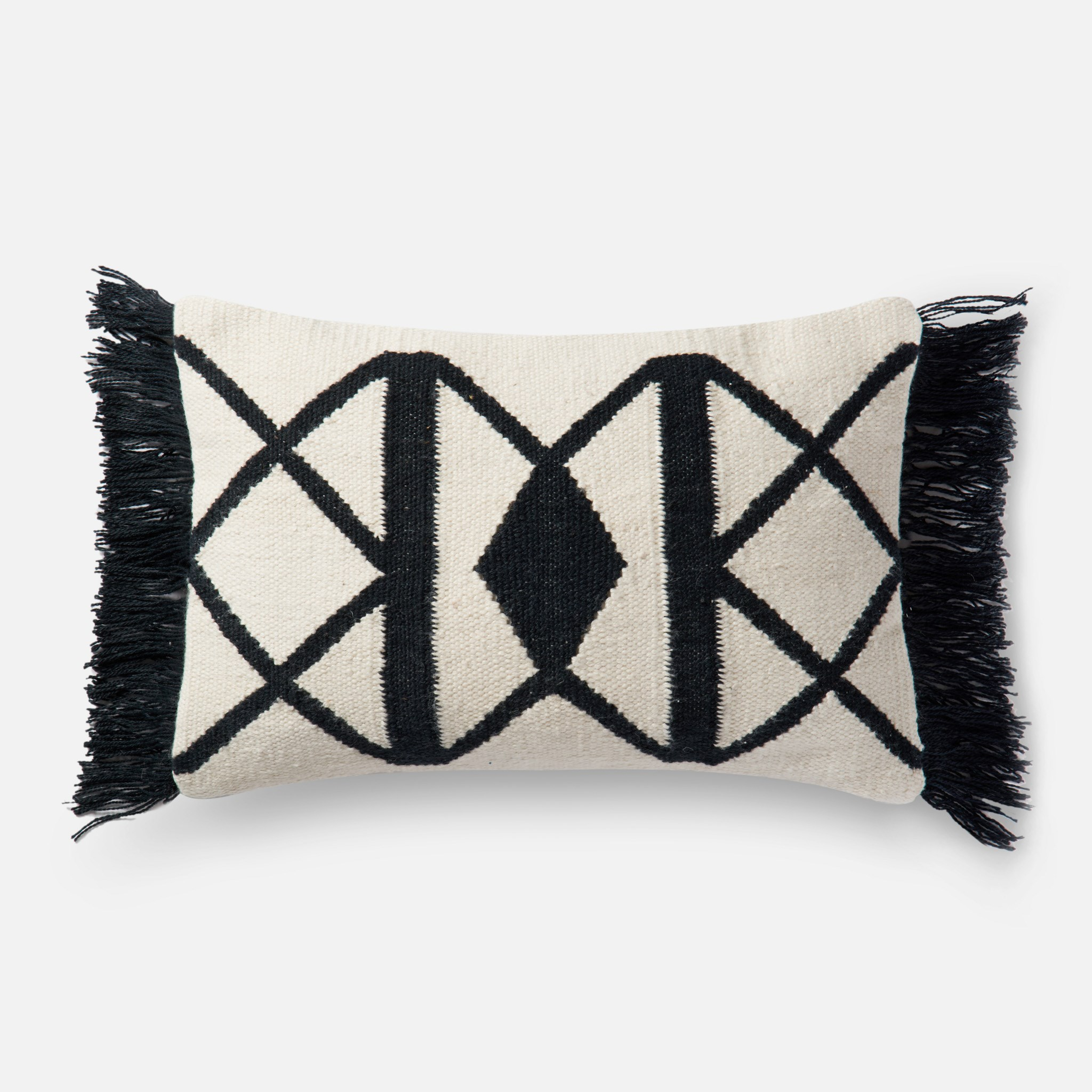 PILLOWS - BLACK / IVORY - 13" X 21" Cover Only - Loma Threads