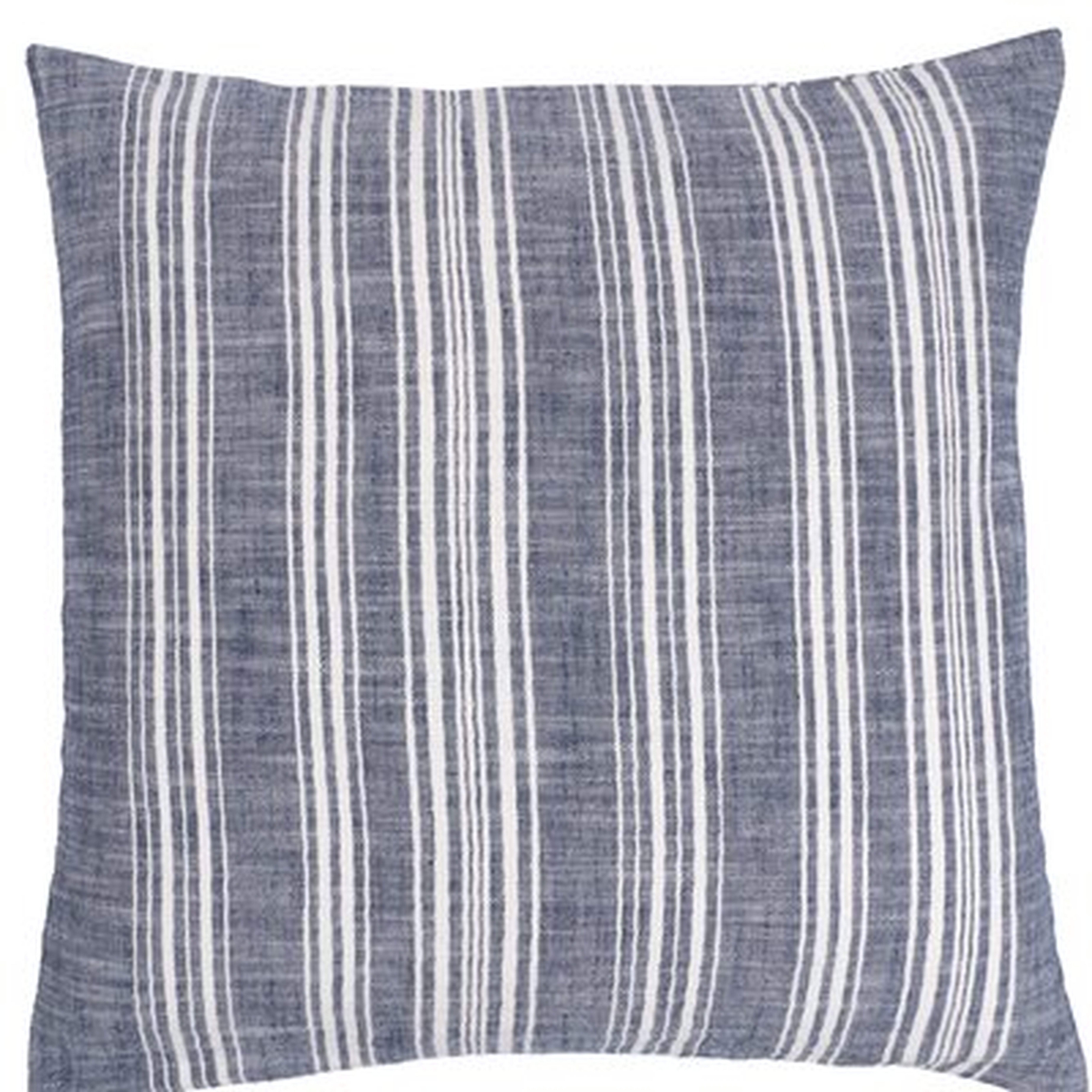 Herringbone Blue Stripe Throw Pillow, 20X20 Inches - Wayfair