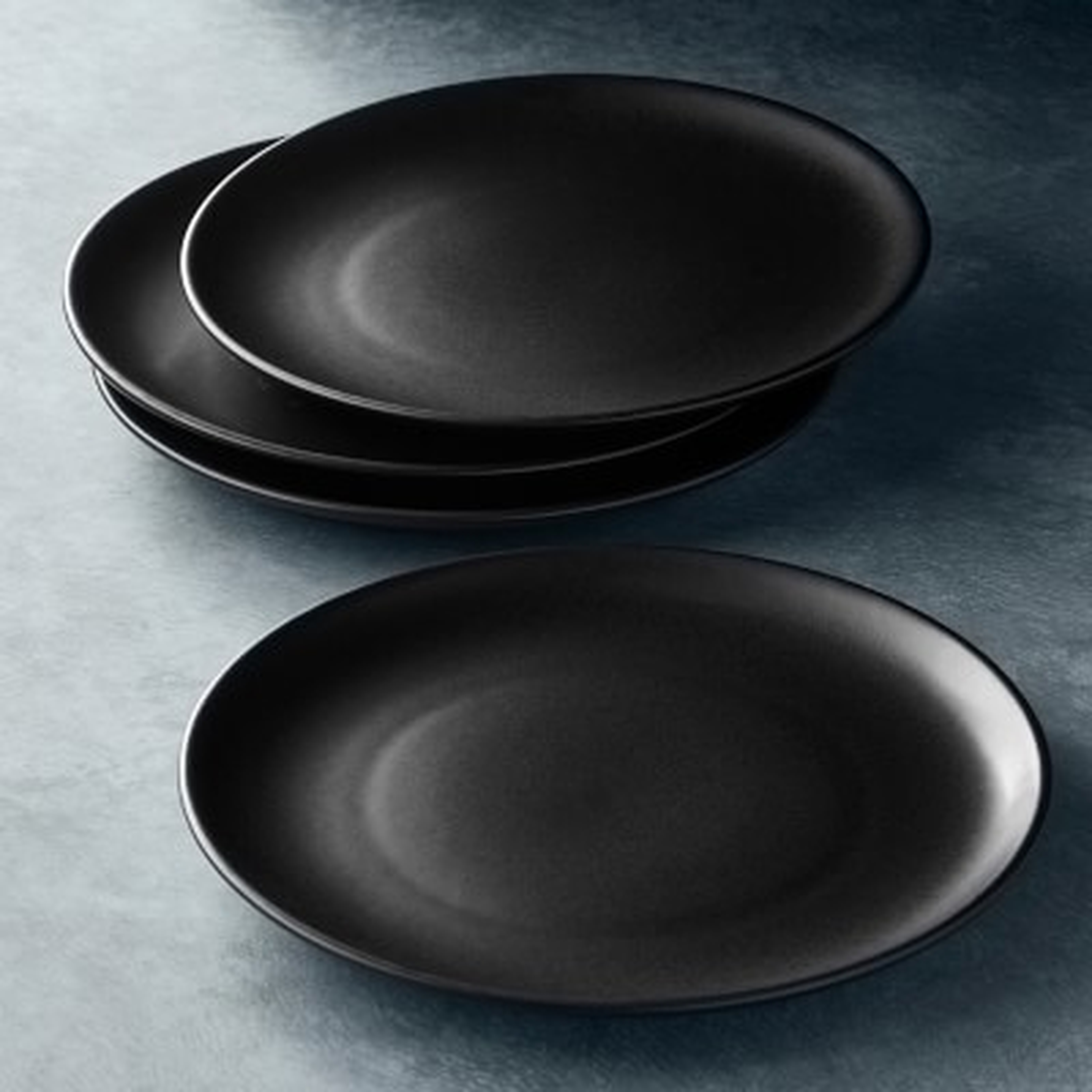 Open Kitchen Matte Coupe Dinner Plates, Set of 4, Black - Williams Sonoma