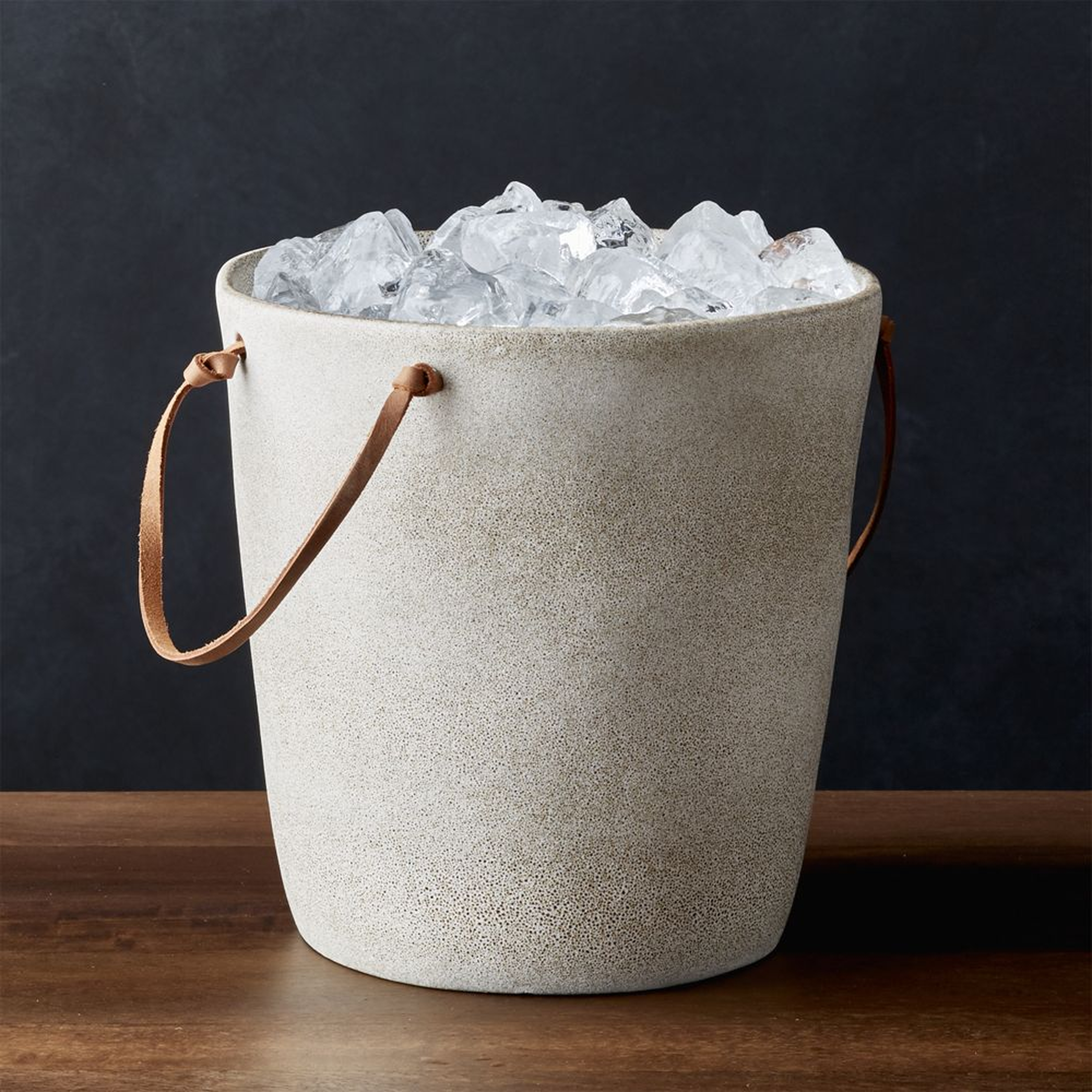Pedra Ceramic Ice Bucket - Crate and Barrel