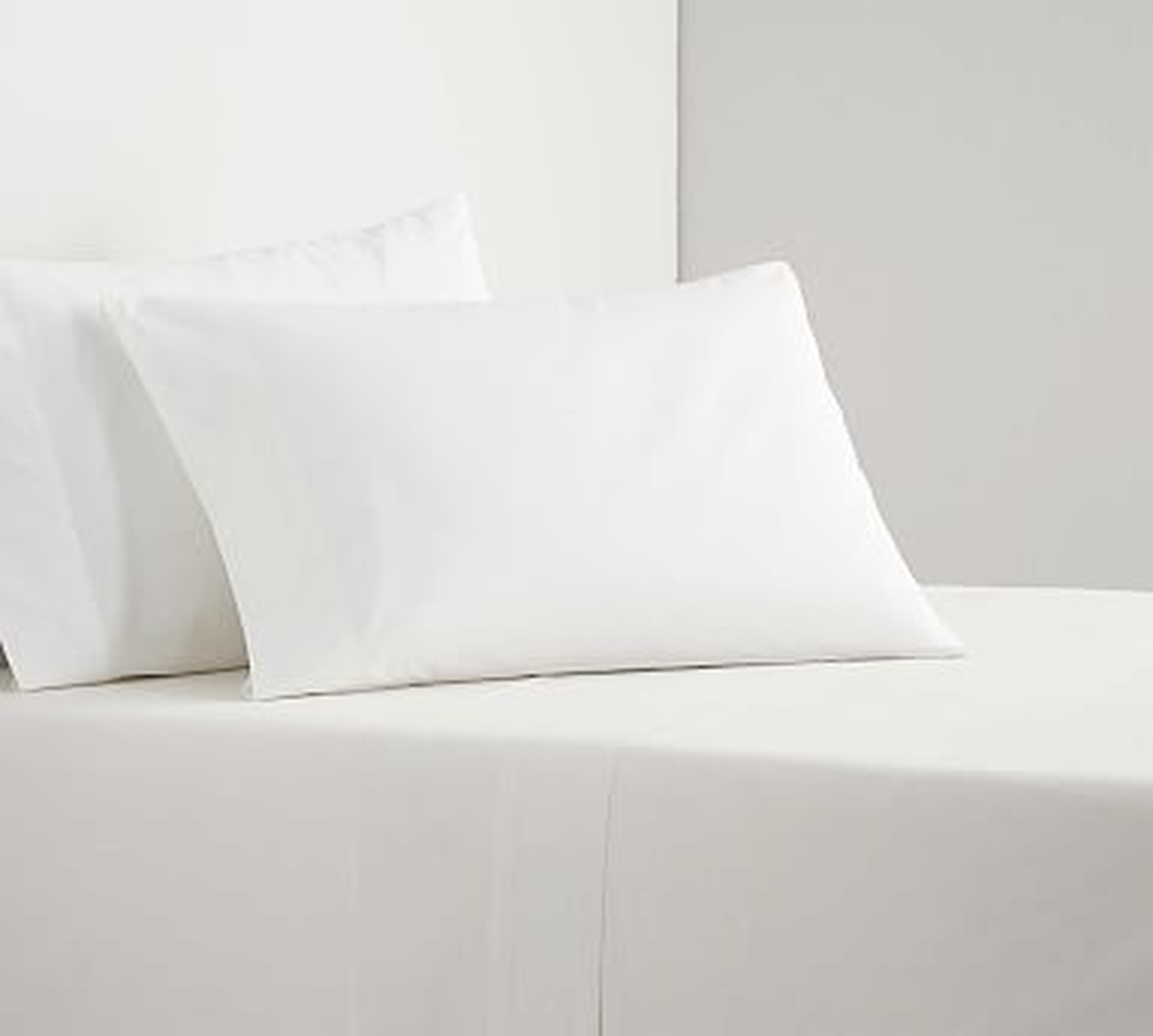 Spencer Washed Cotton Organic Pillowcases, King S/2, White - Pottery Barn