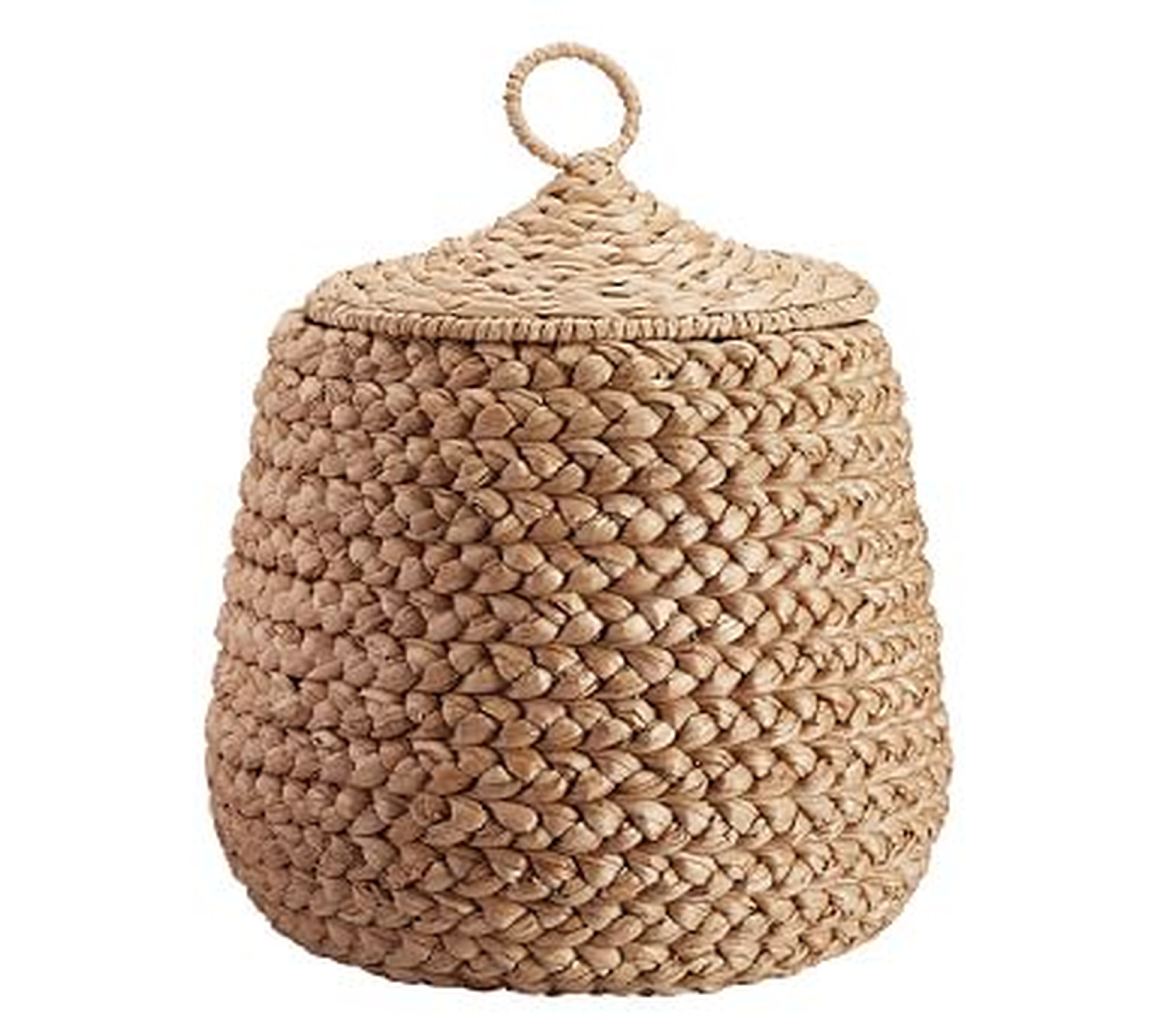 Beachcomber Lidded Tulip Basket - Pottery Barn
