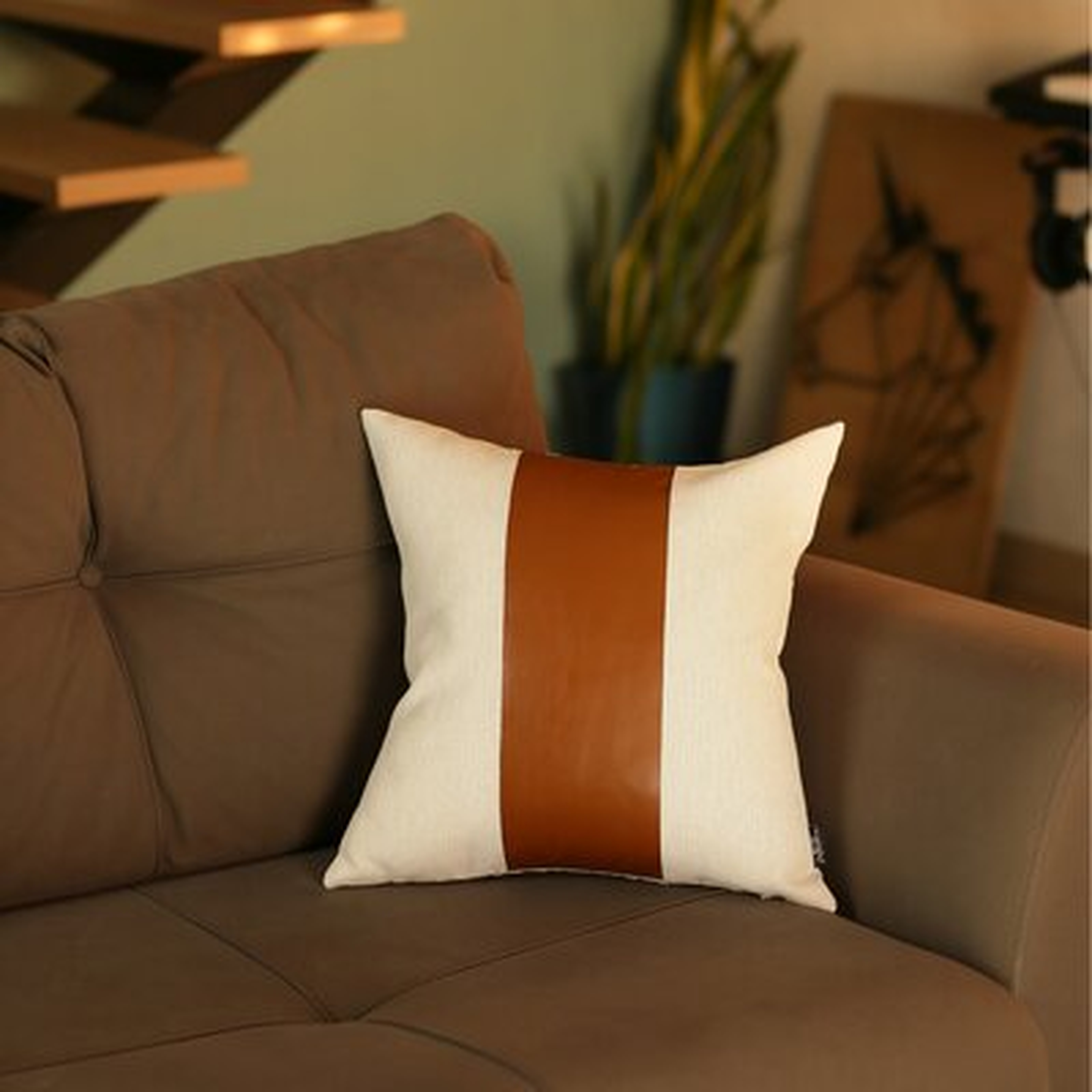 Decorative Faux Leather Pillowcase - Wayfair