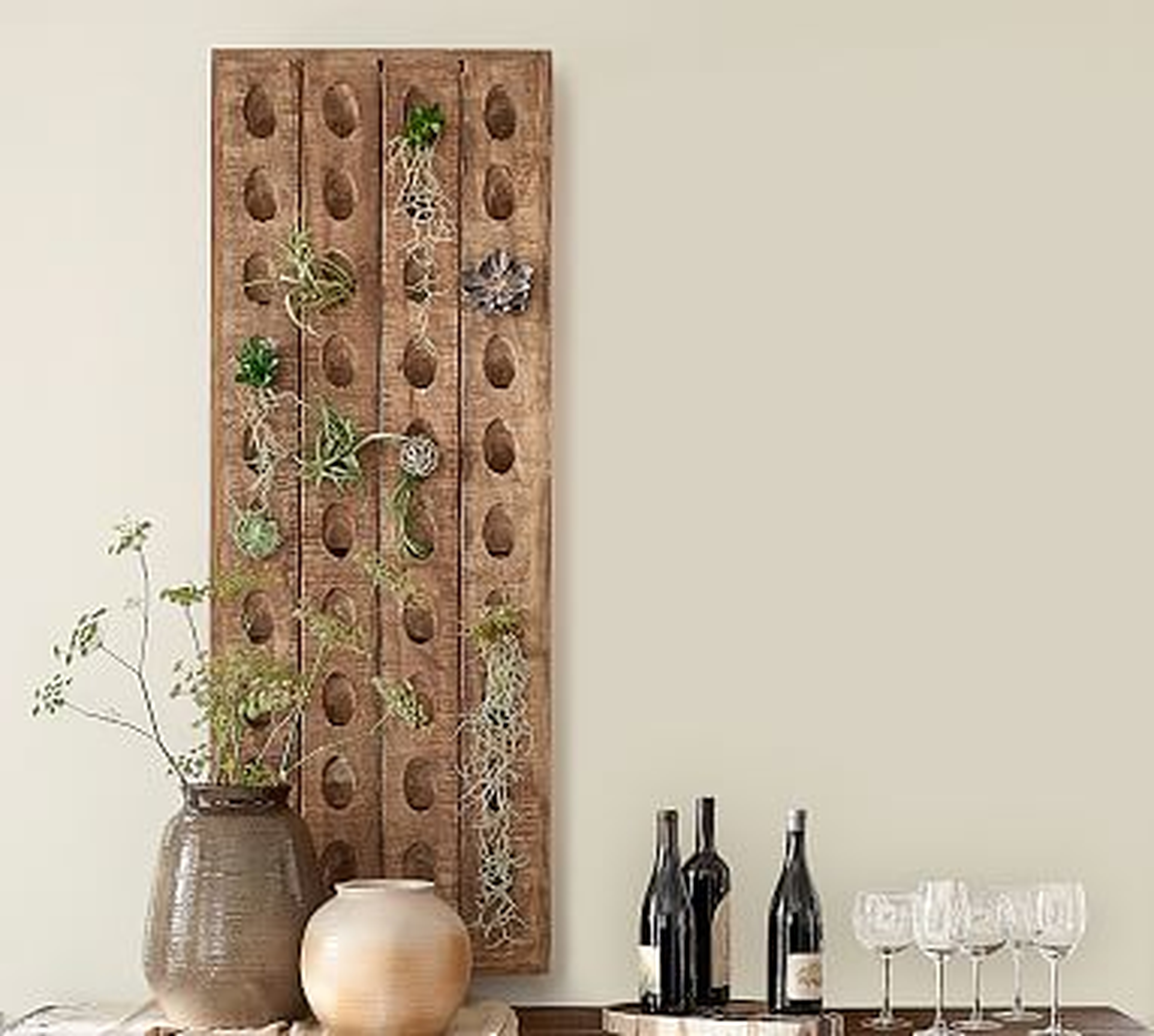 Decorative French Wine Riddling Rack, 21 x 57" - Pottery Barn