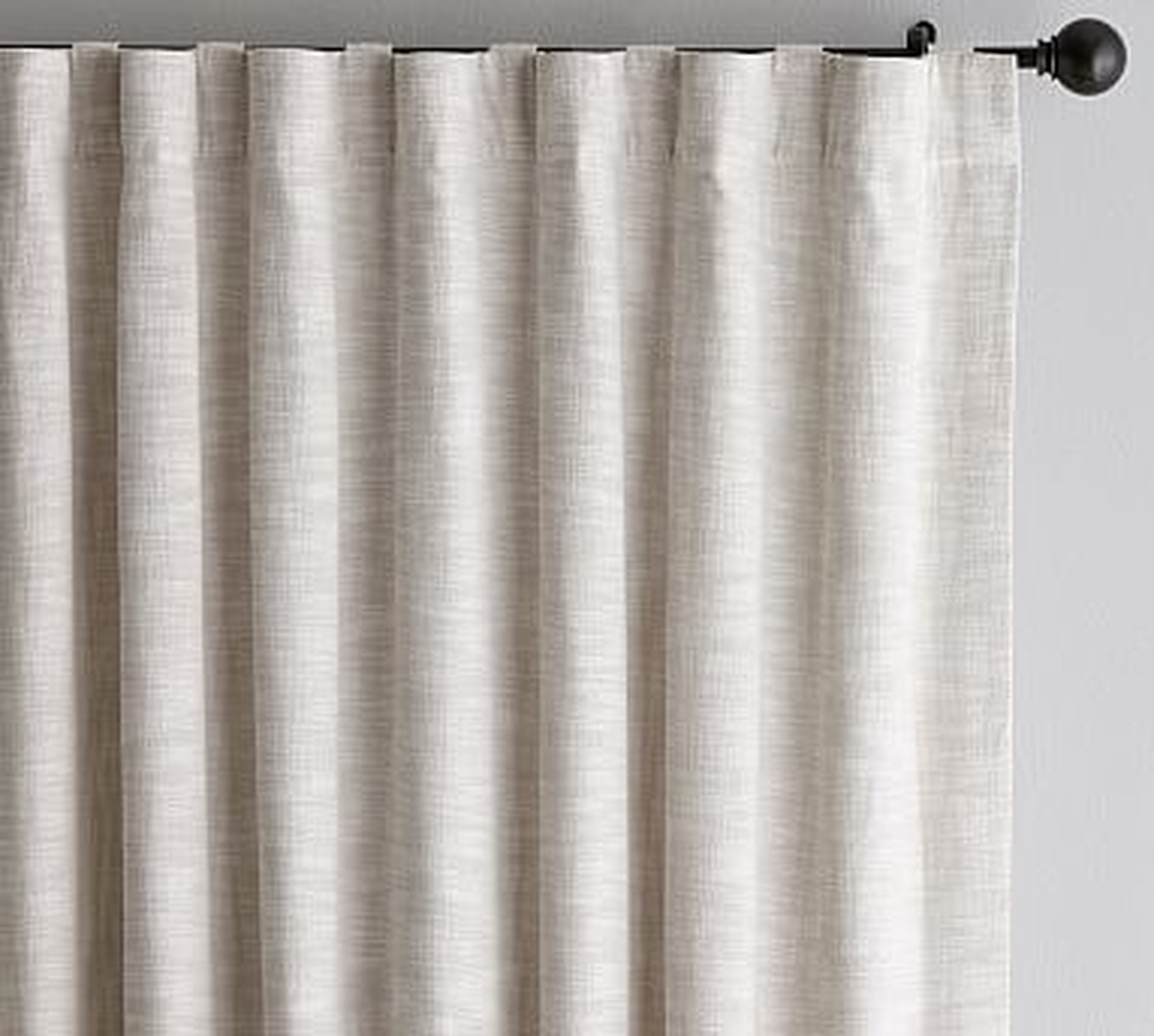Custom Seaton Textured Cotton Curtain, 100''W x108''H - Blackout Lining - Pottery Barn