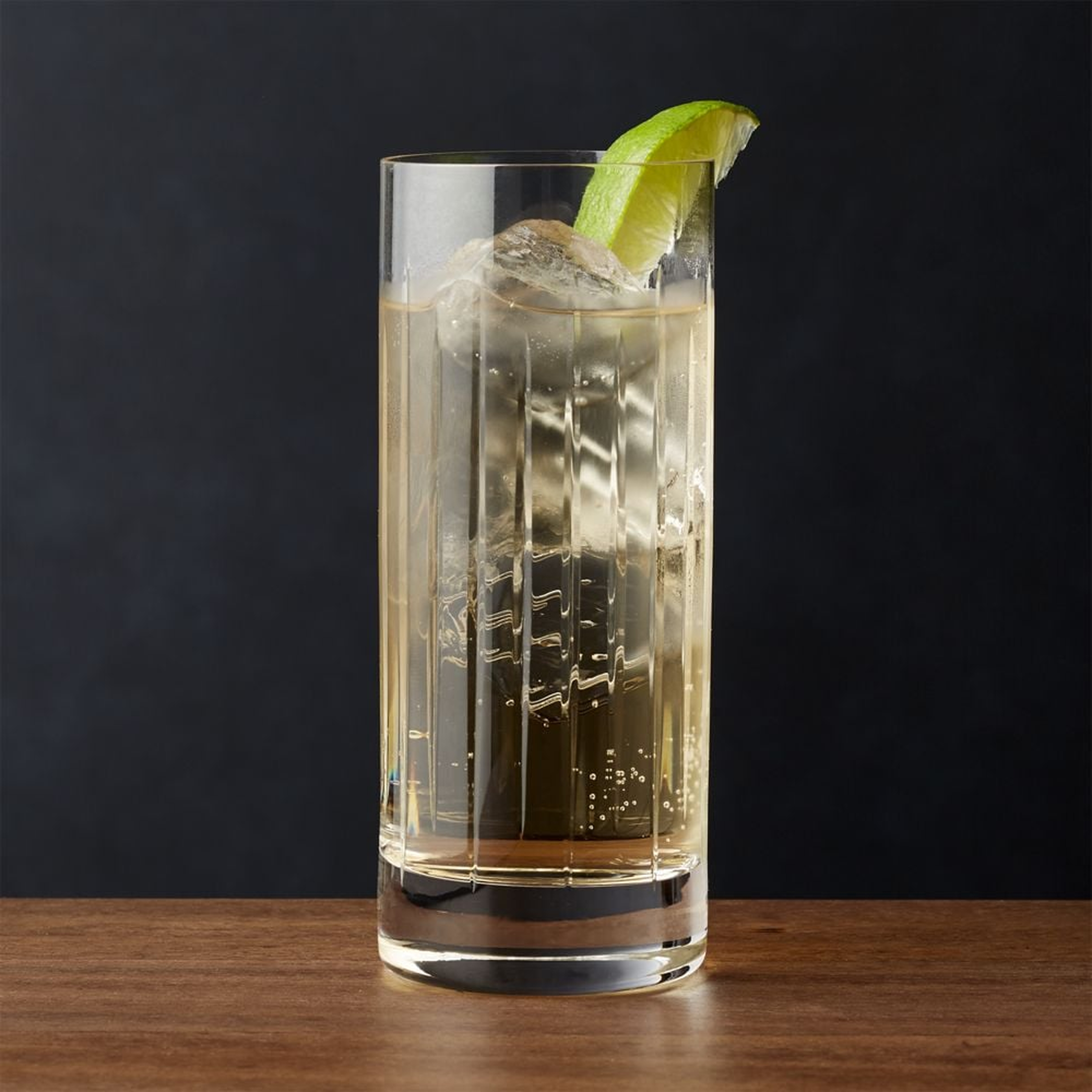 Vance 12-Oz. Cut-Glass Highball Glass - Crate and Barrel