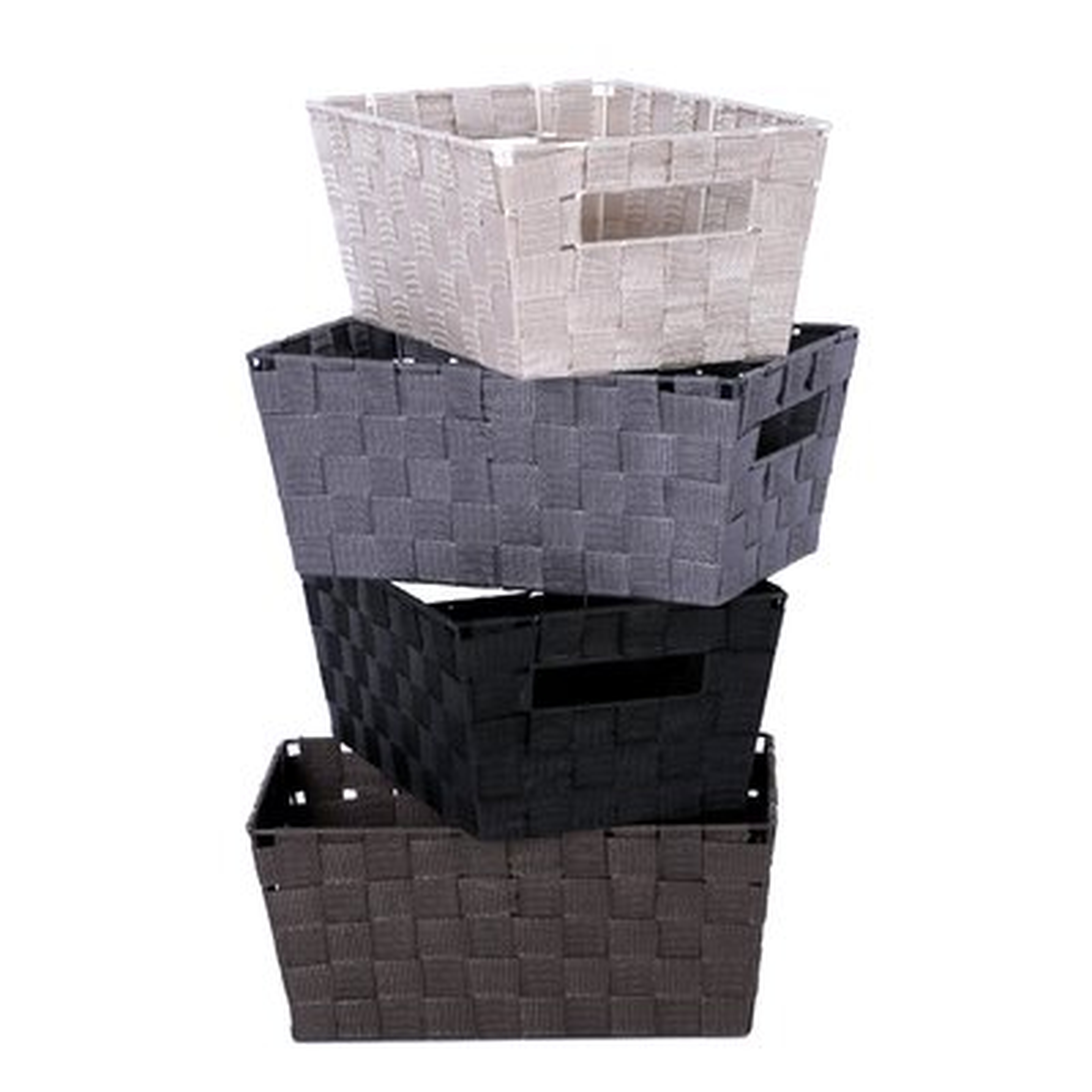 Woven-Strap Plastic Basket - Wayfair