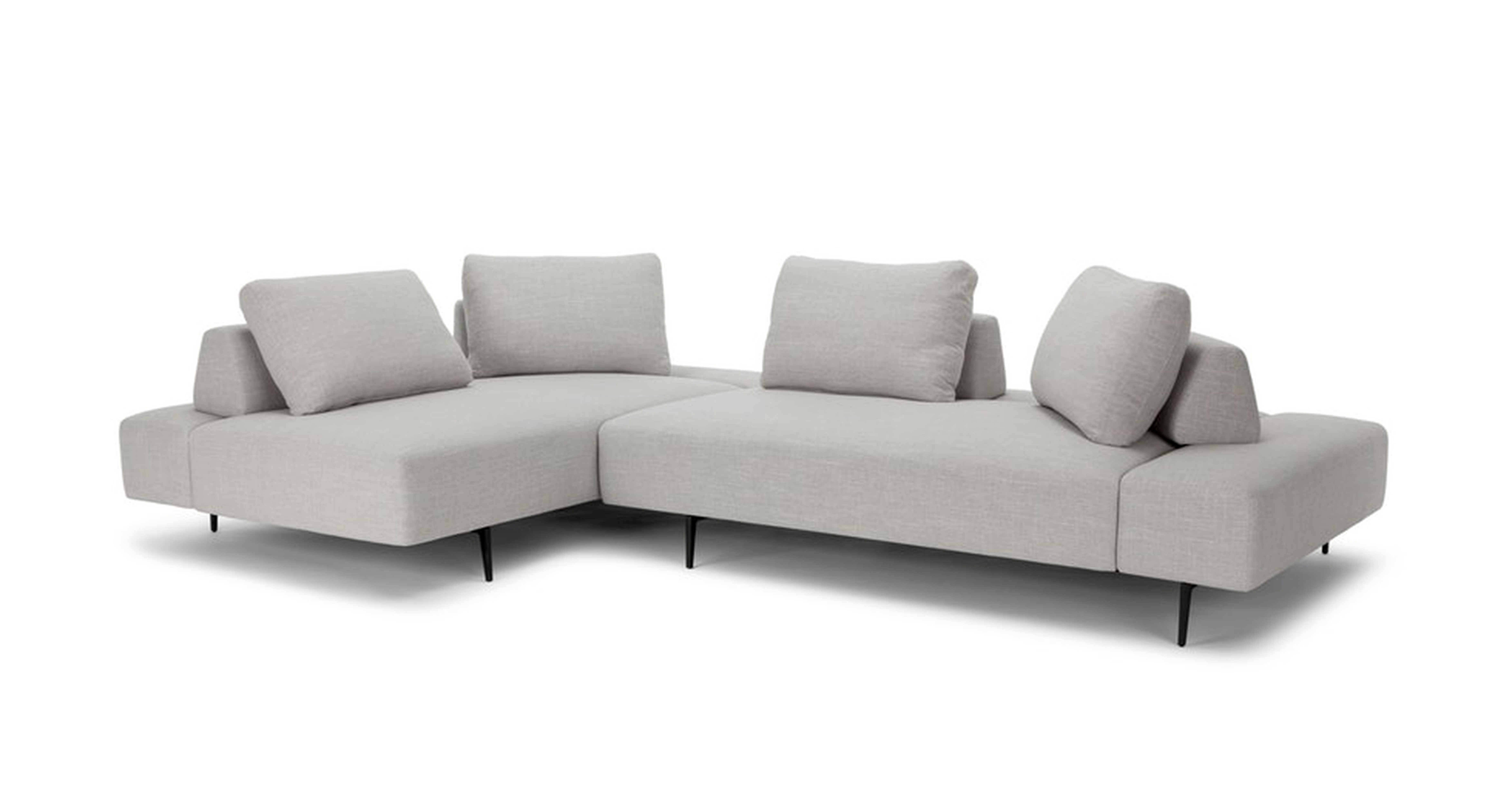 Divan Mist Gray Left Sectional - Article