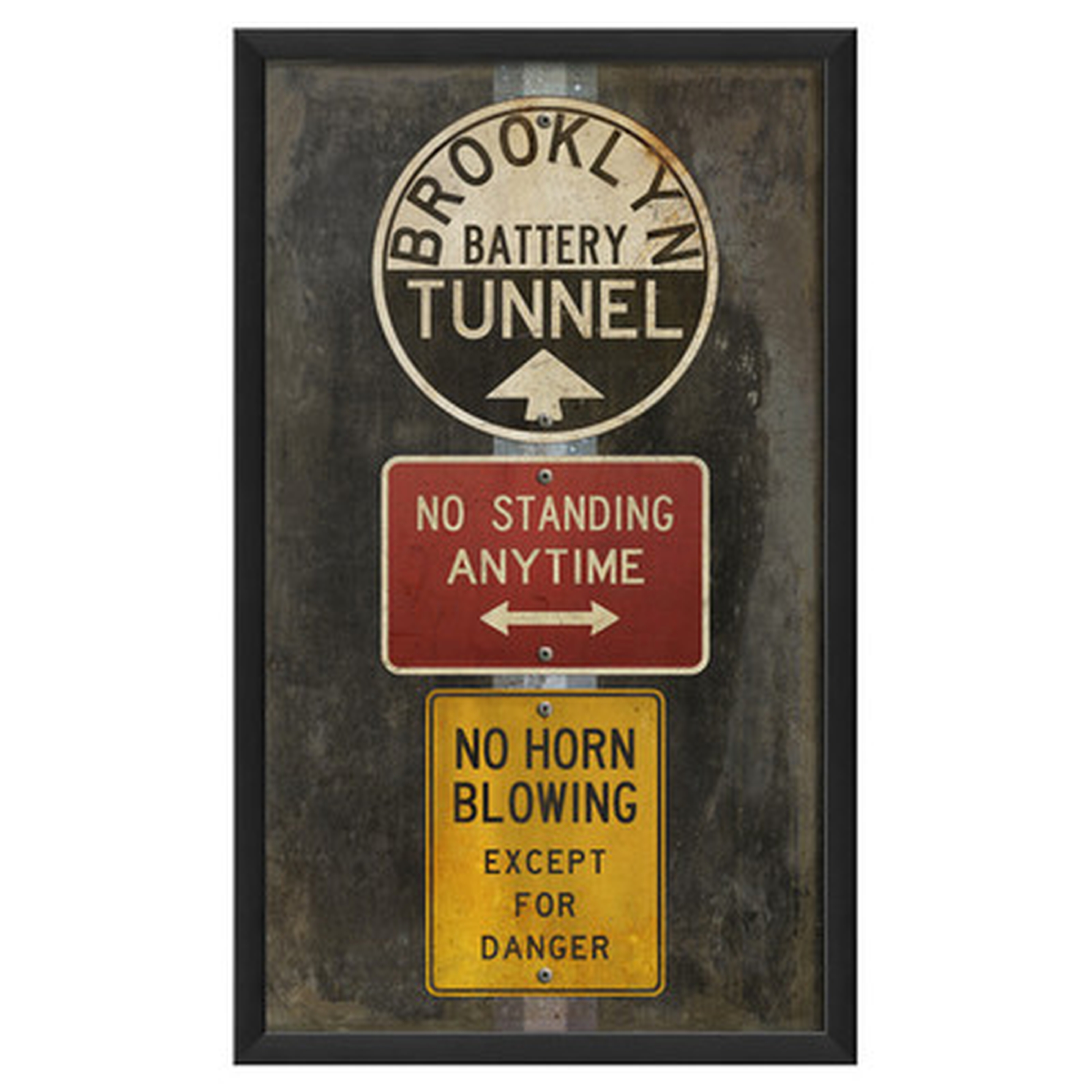 Brooklyn Tunnel Framed Textual Art - Wayfair