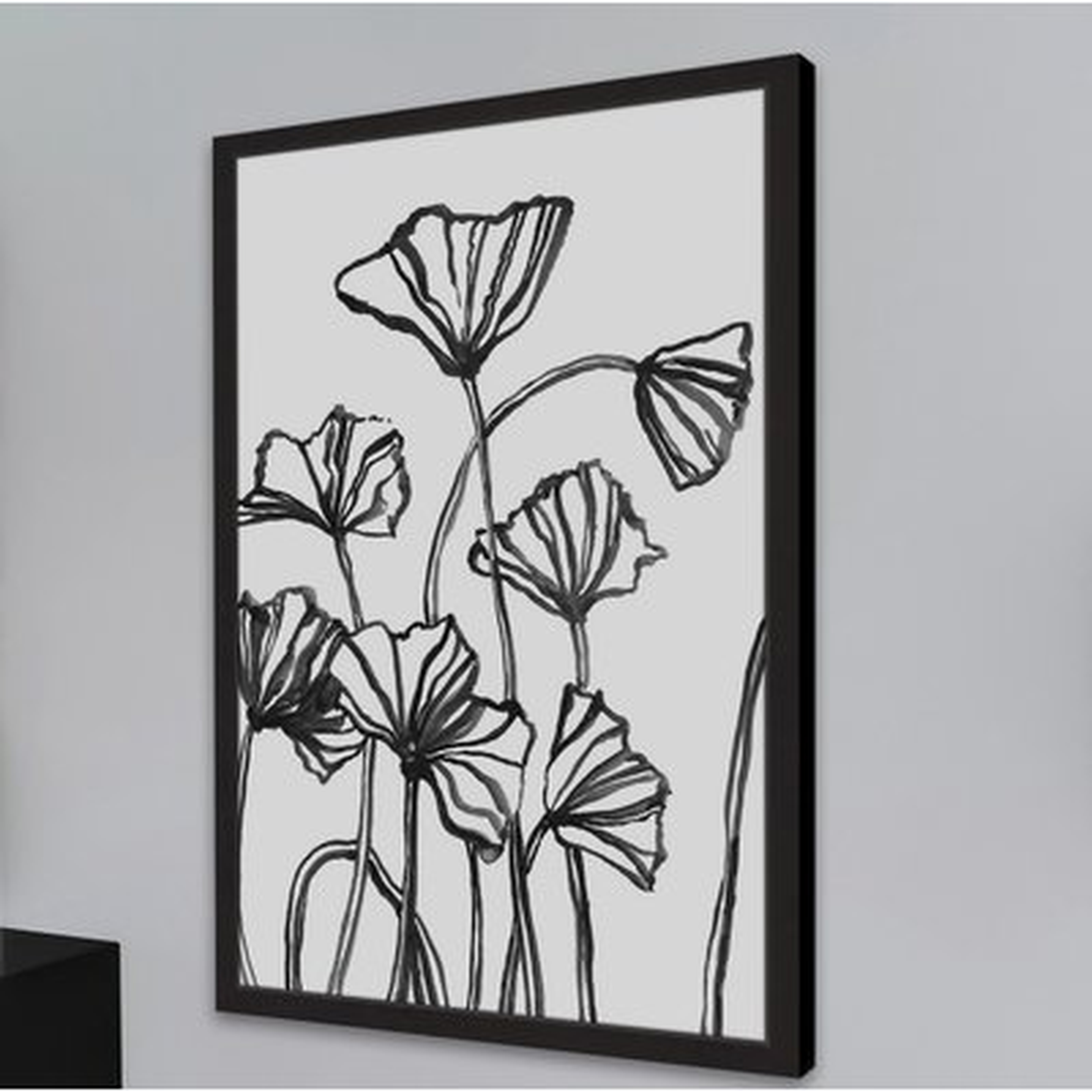 'Withering Flowers' Framed Watercolor Painting Print on Paper - Wayfair