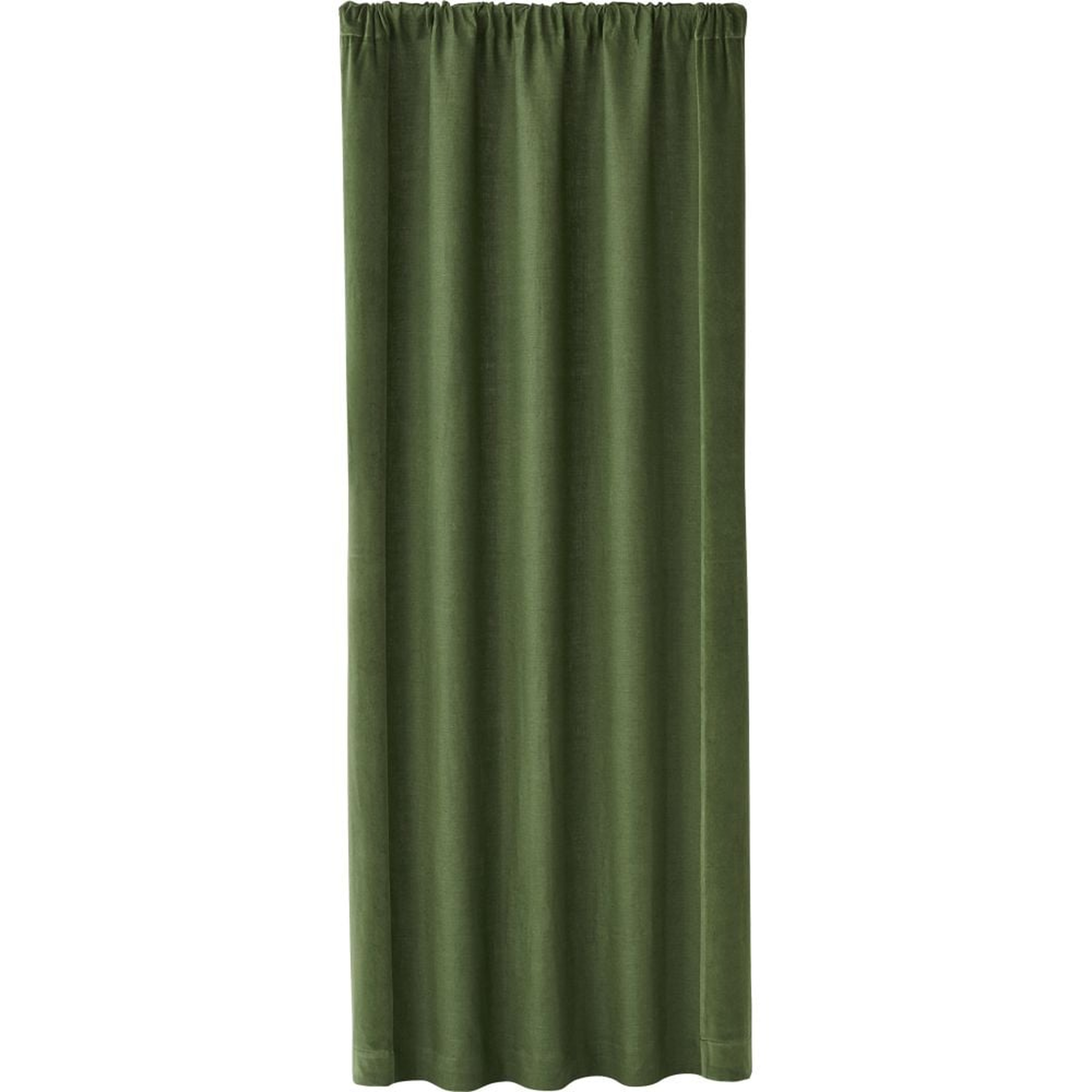 Ezria Green Linen Curtain Panel 48"x108" - Crate and Barrel