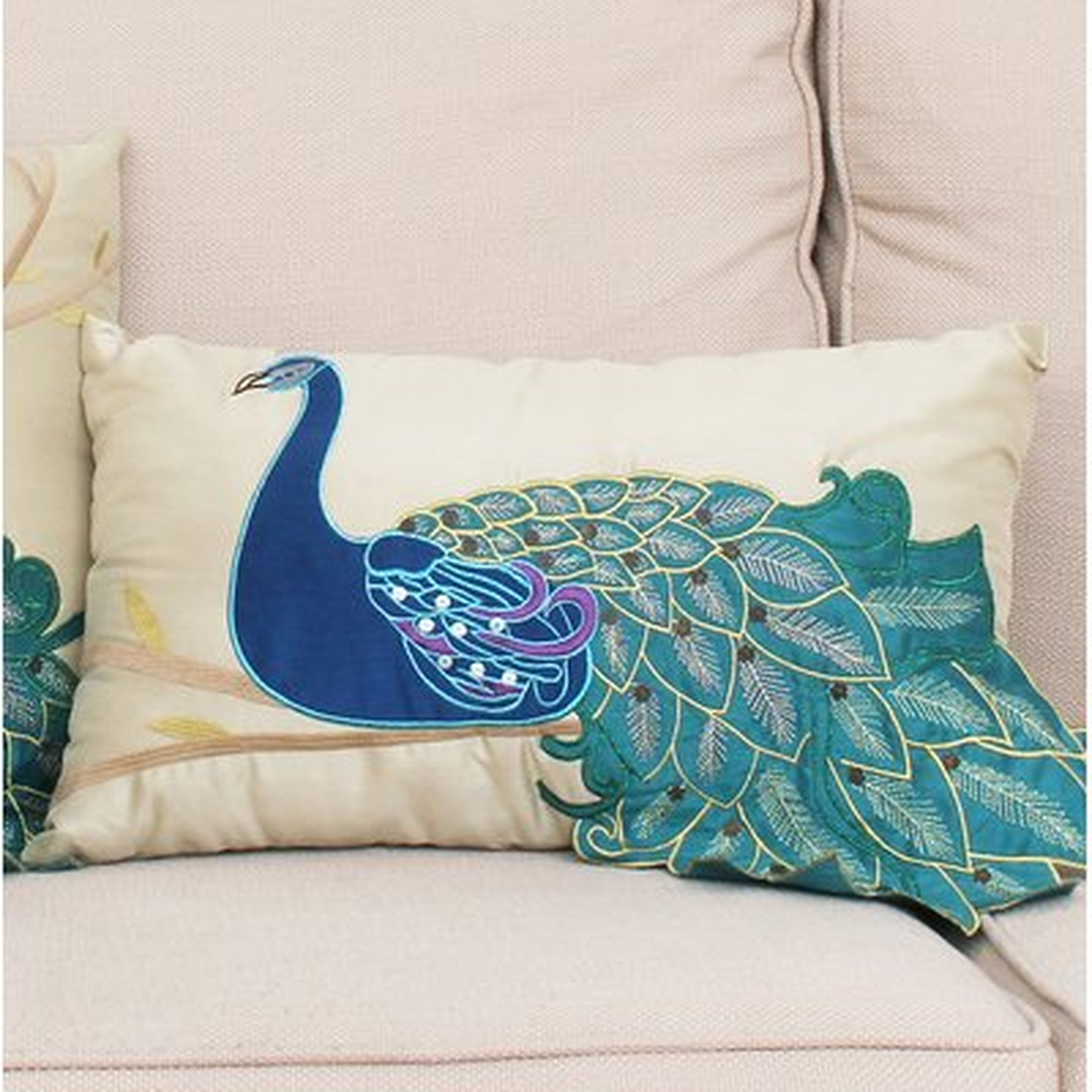 Beatley Peacock Throw Pillow - Wayfair