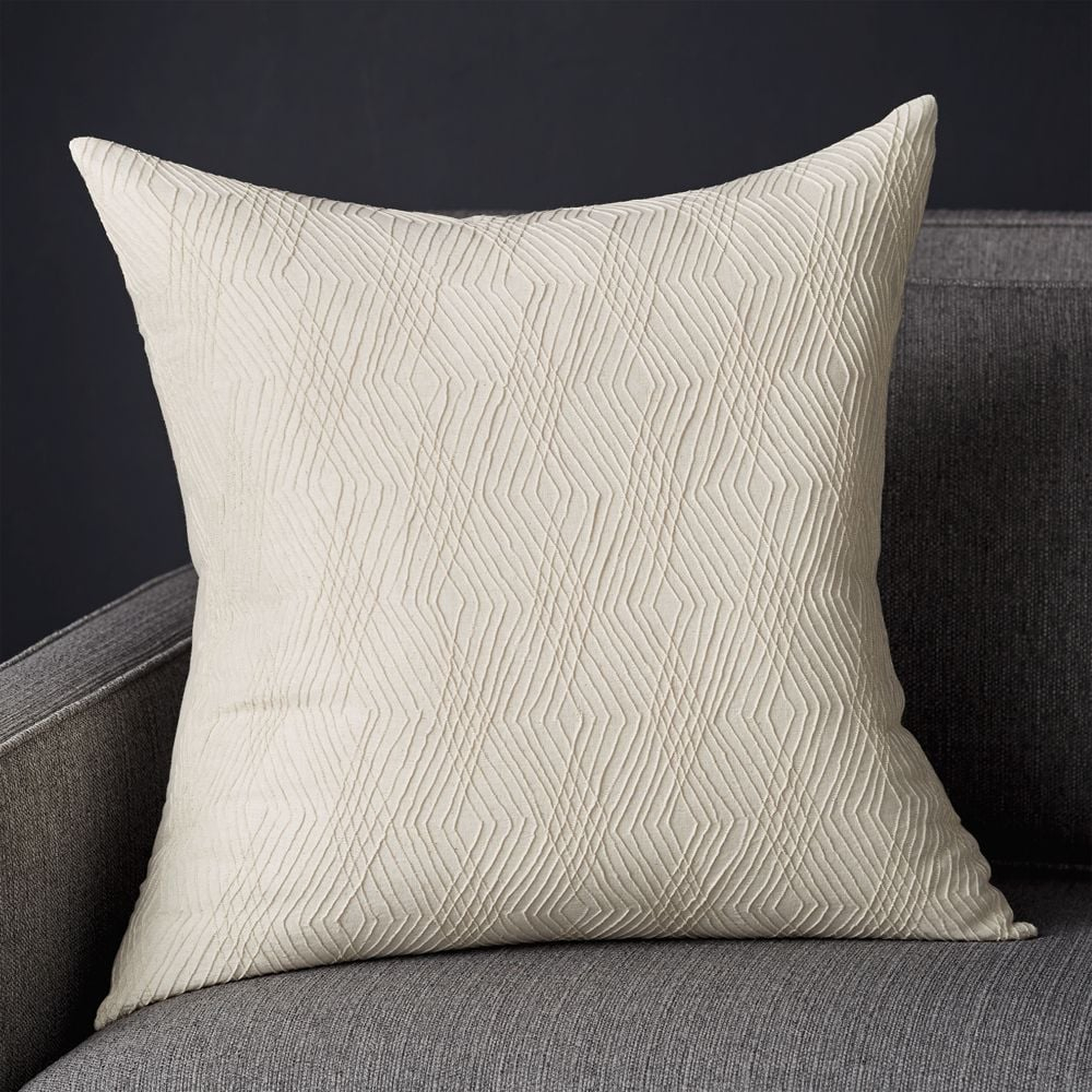 Arley Geometric Pillow with Feather-Down Insert 20" - Crate and Barrel