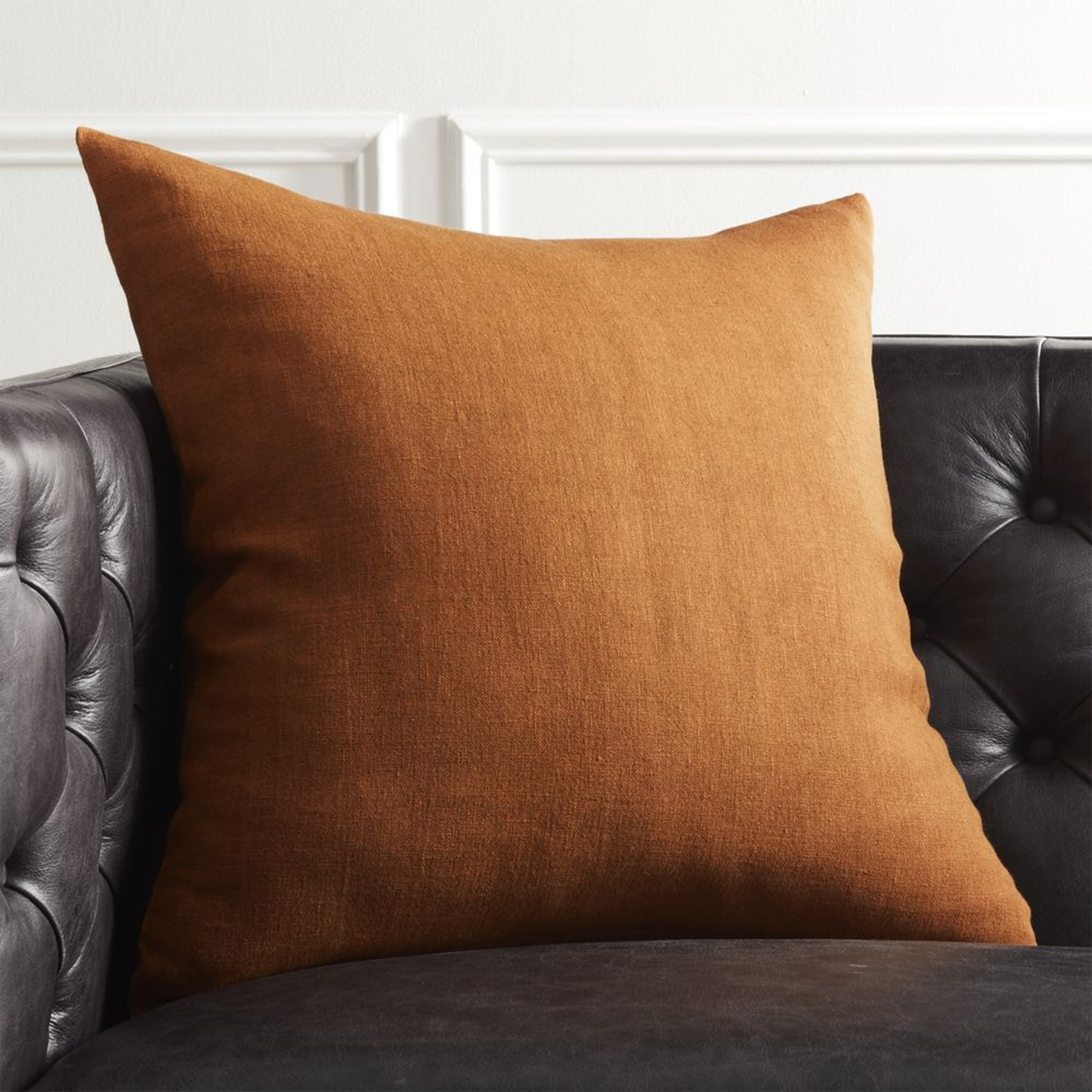 "20"" Linon Copper Pillow with Feather-Down Insert" - CB2