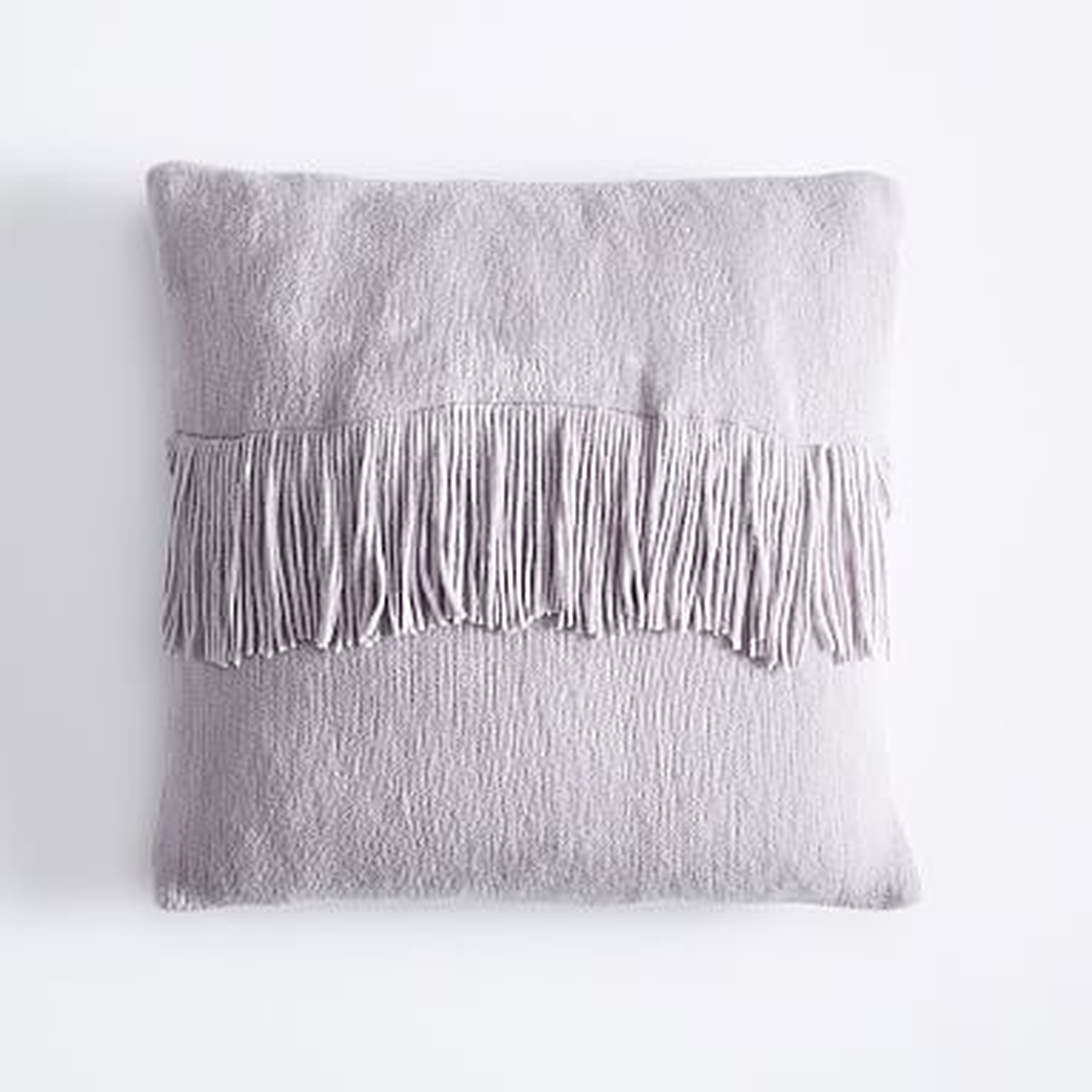 Chic Fringe Pillow Cover, 16x16, Dusty Lavender - Pottery Barn Teen