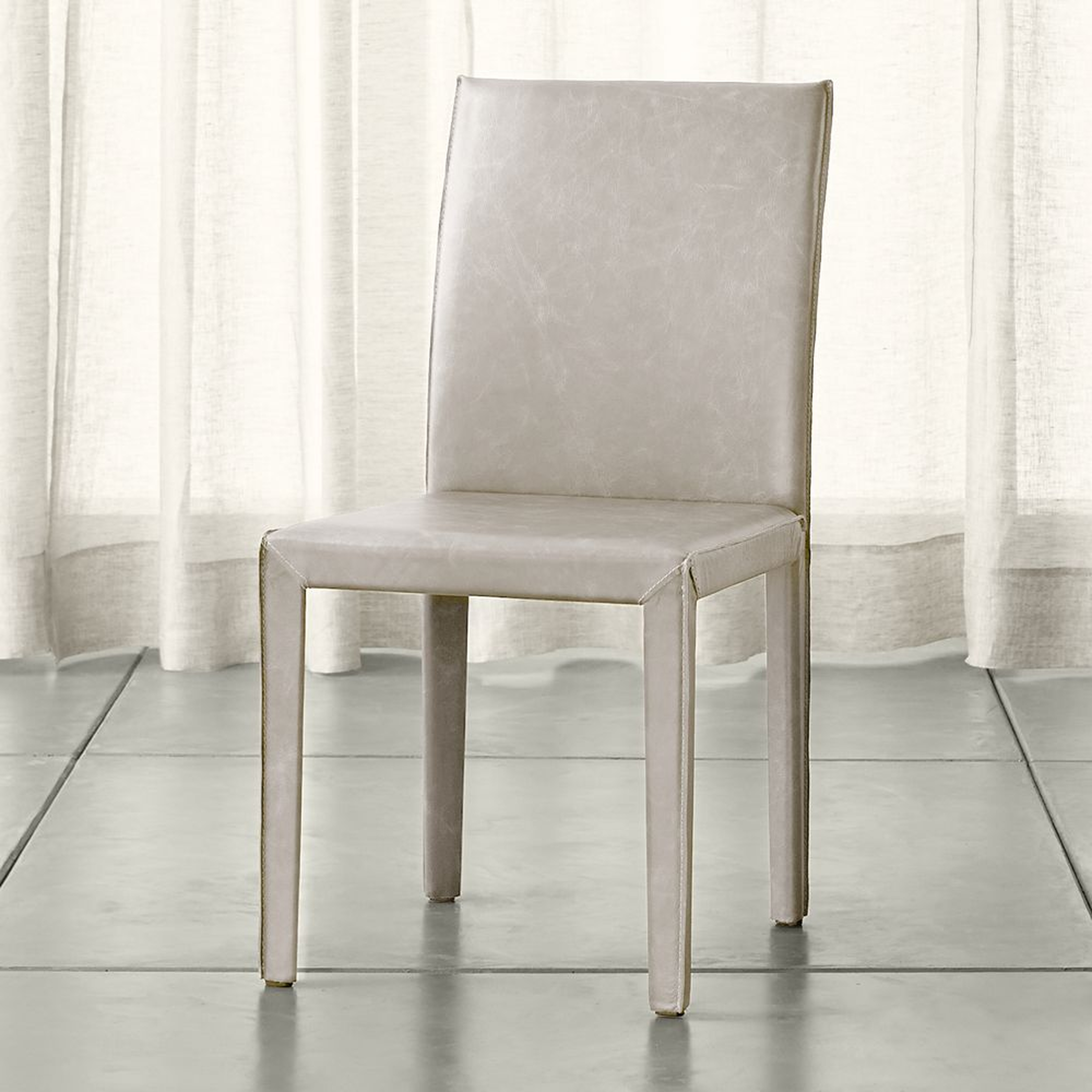 Folio Sand Top-Grain Leather Dining Chair - Crate and Barrel
