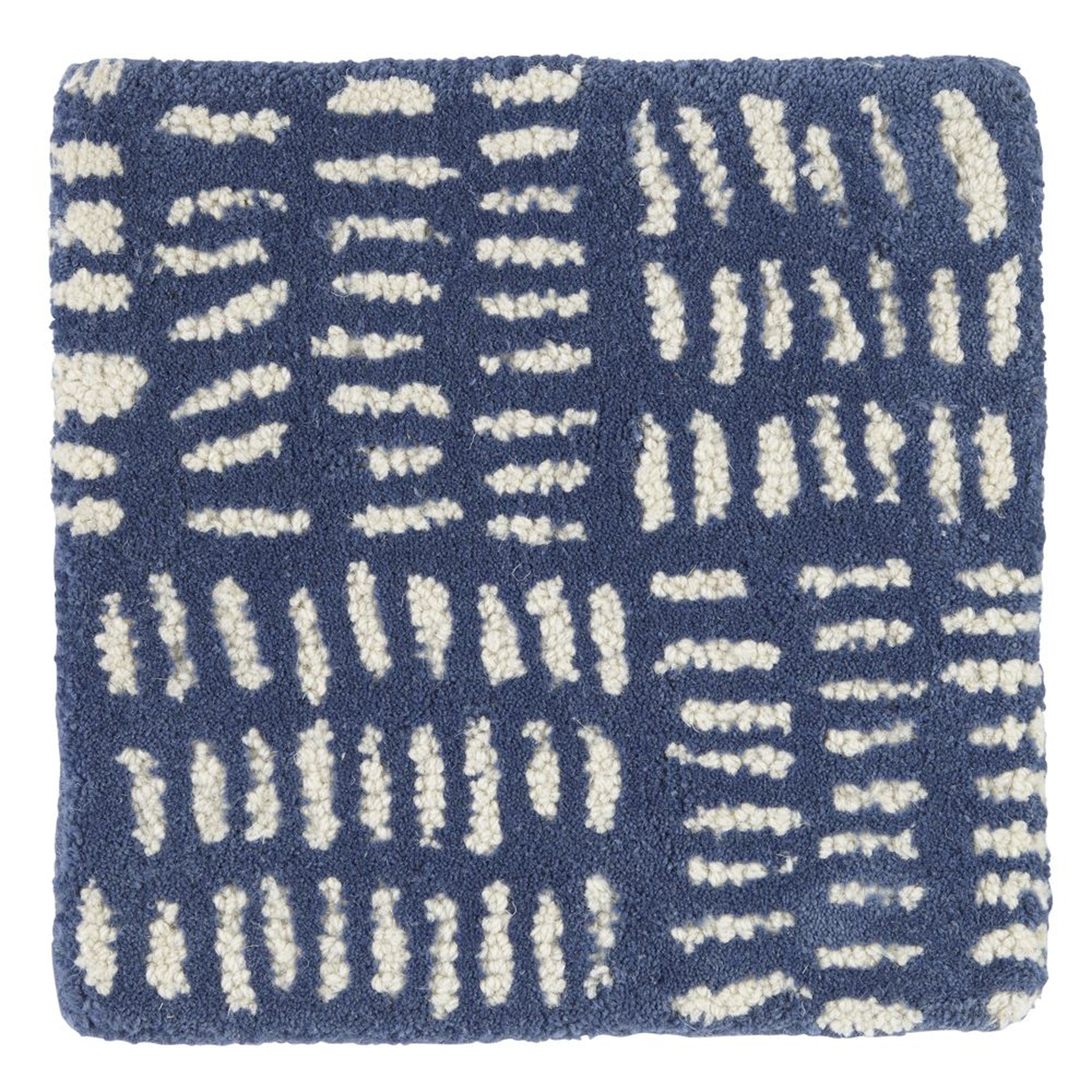 Tally Blue Rug Swatch - Crate and Barrel