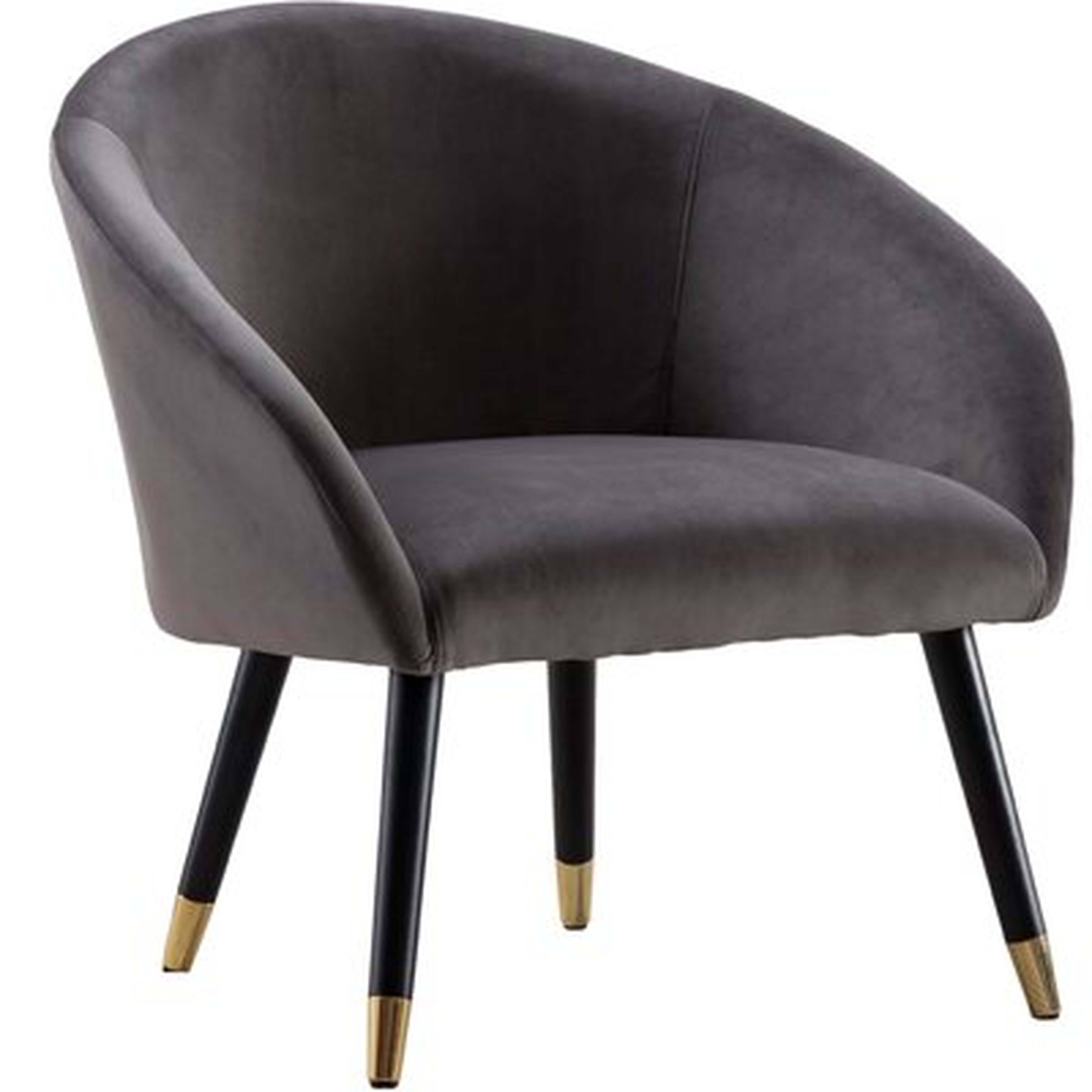 Fairborn Velvet Accent Chair, Gray - Wayfair