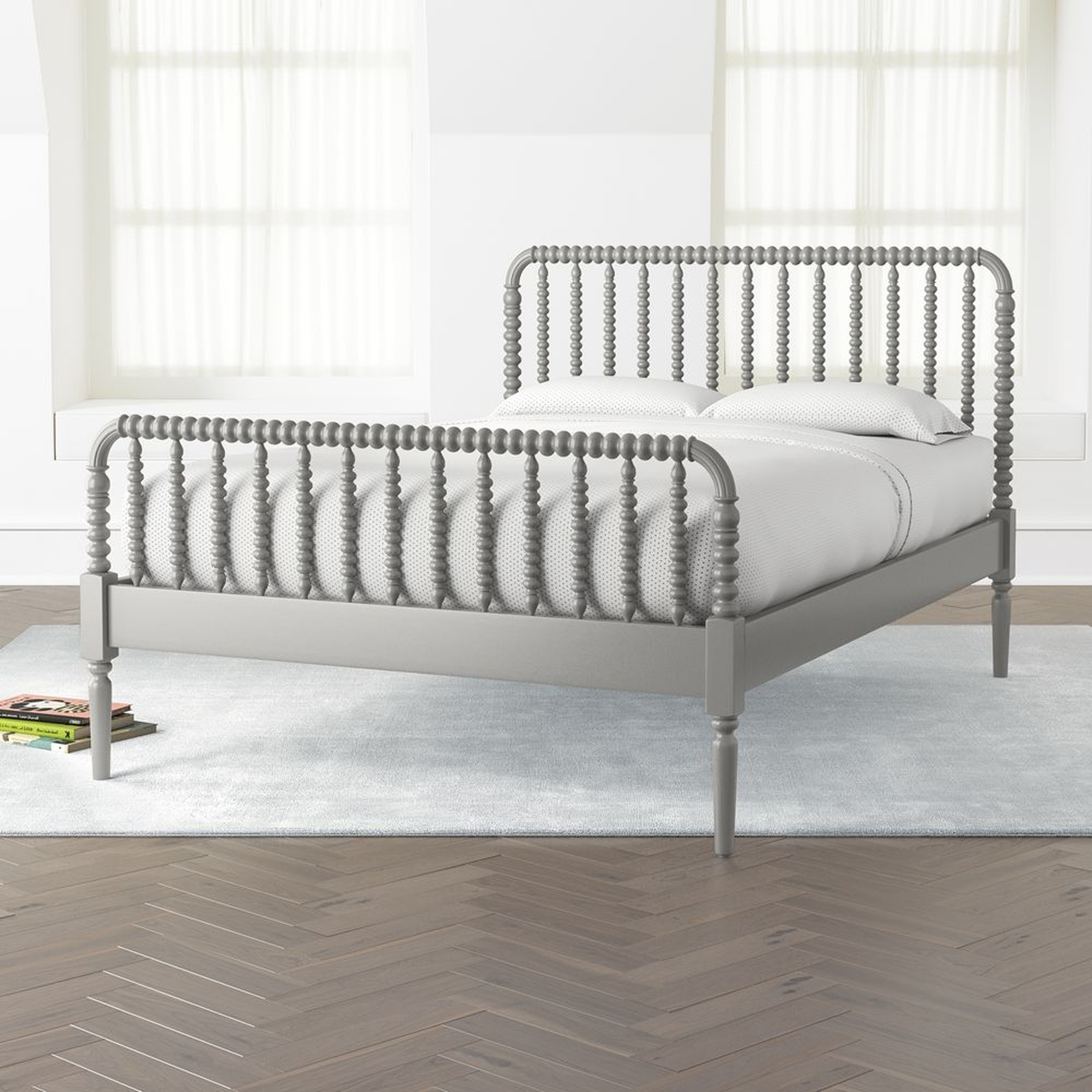 Jenny Lind Grey Full Bed - Crate and Barrel