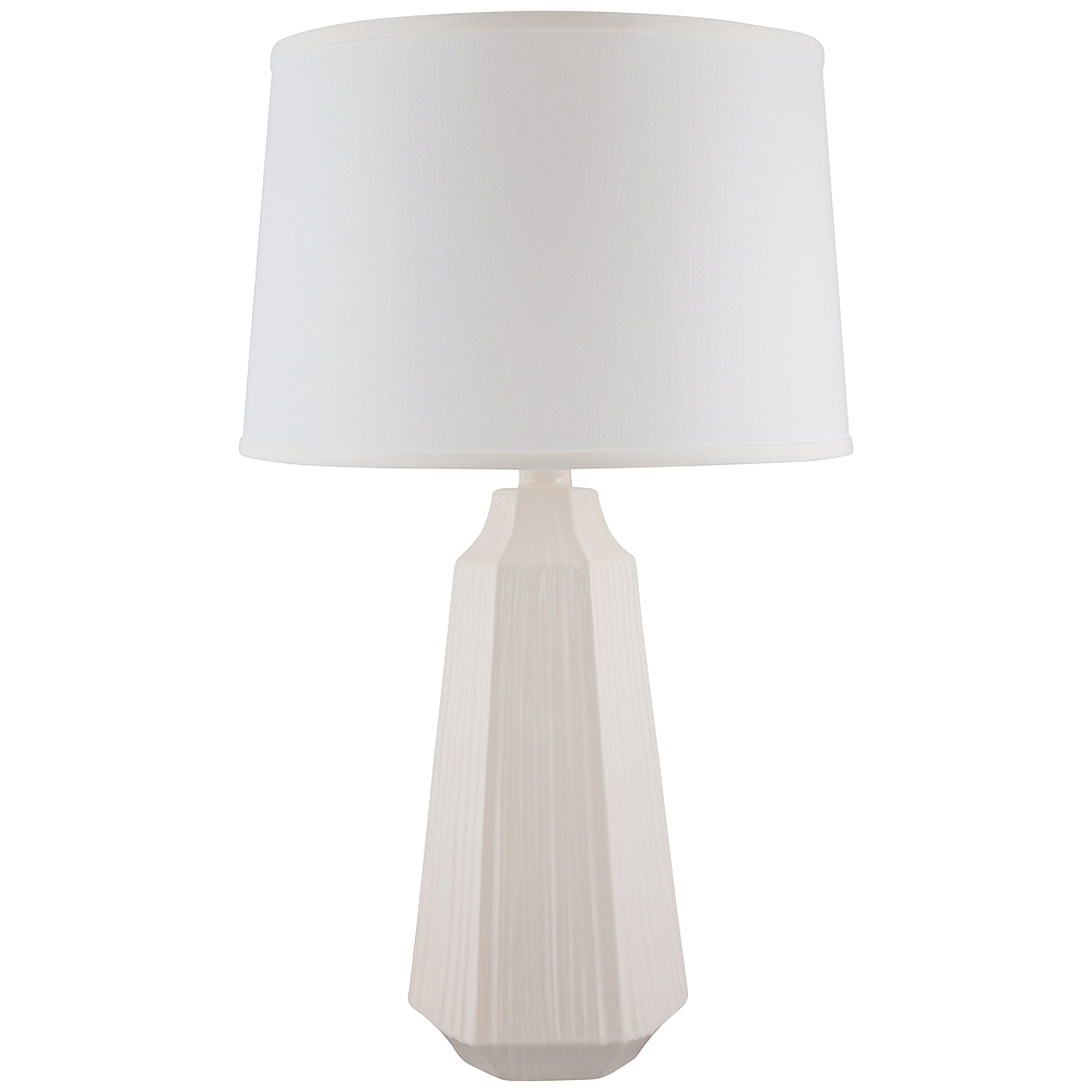 Melinda White Faceted Ceramic Table Lamp - Style # 36G99 - Lamps Plus