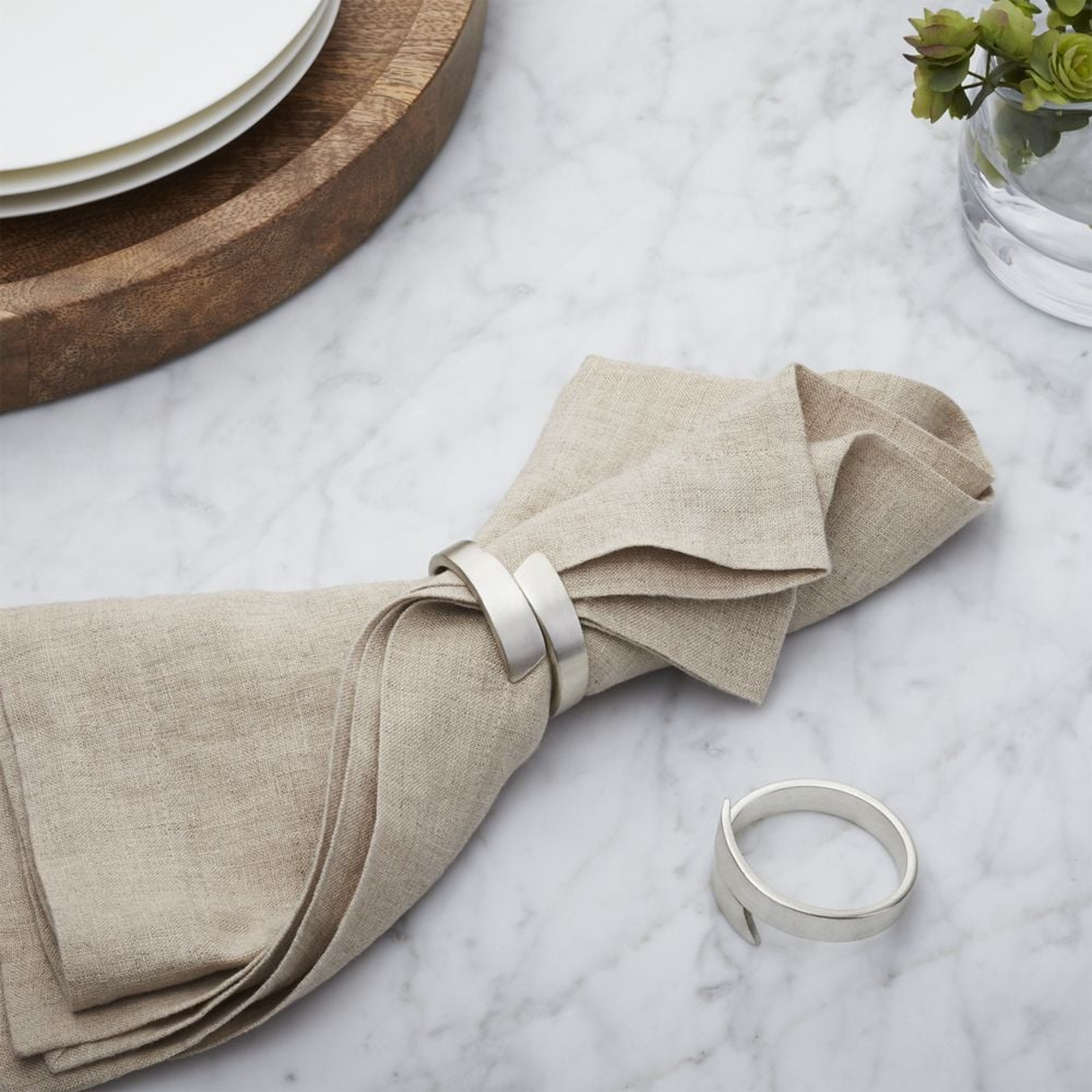 Wrap Silver Napkin Ring - Crate and Barrel