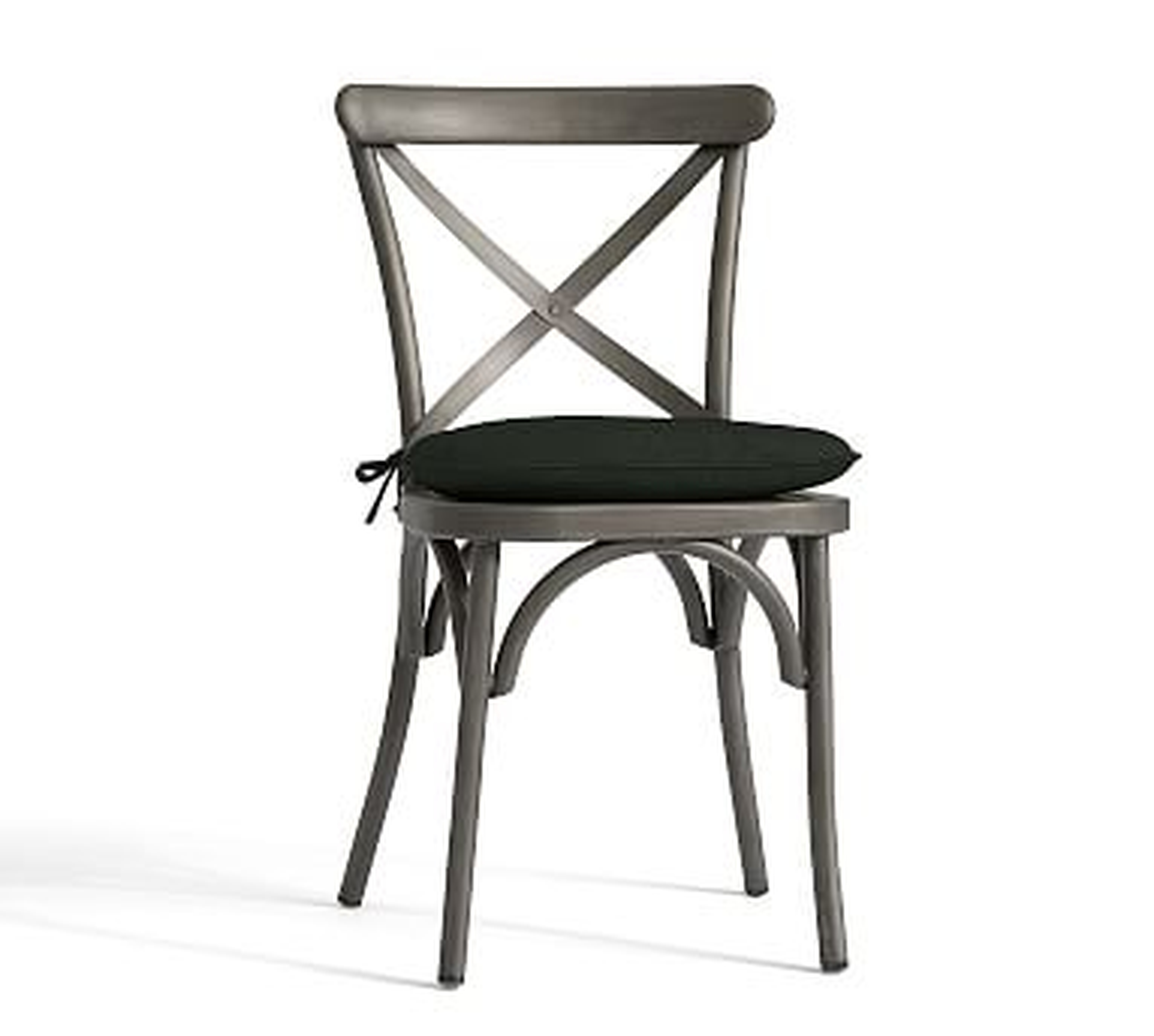 Bistro Chair & Bar Stool Cushion, Sunbrella(R) Black - Pottery Barn