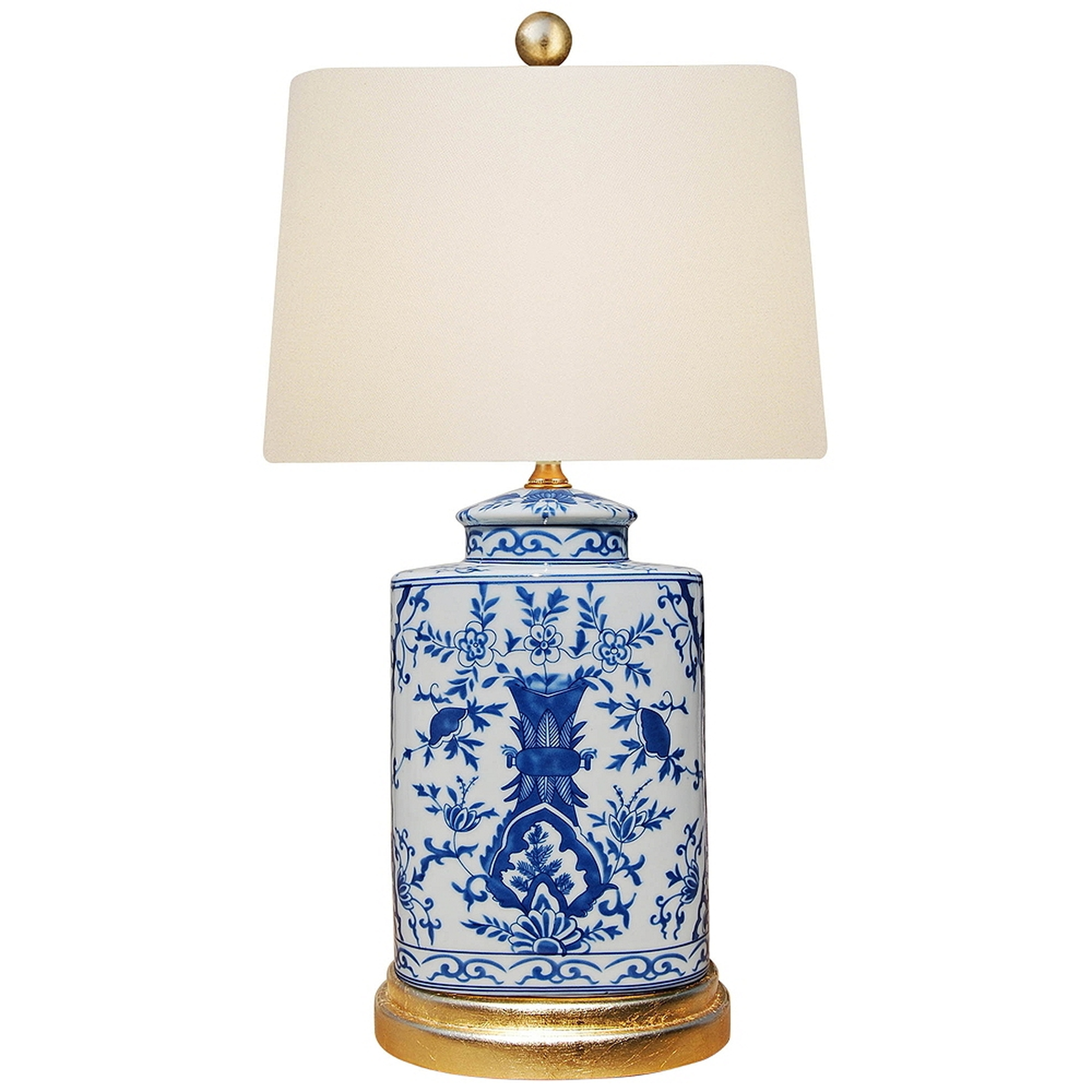 Akeno Blue and White Porcelain Oval Jar Accent Table Lamp - Style # 61Y23 - Lamps Plus