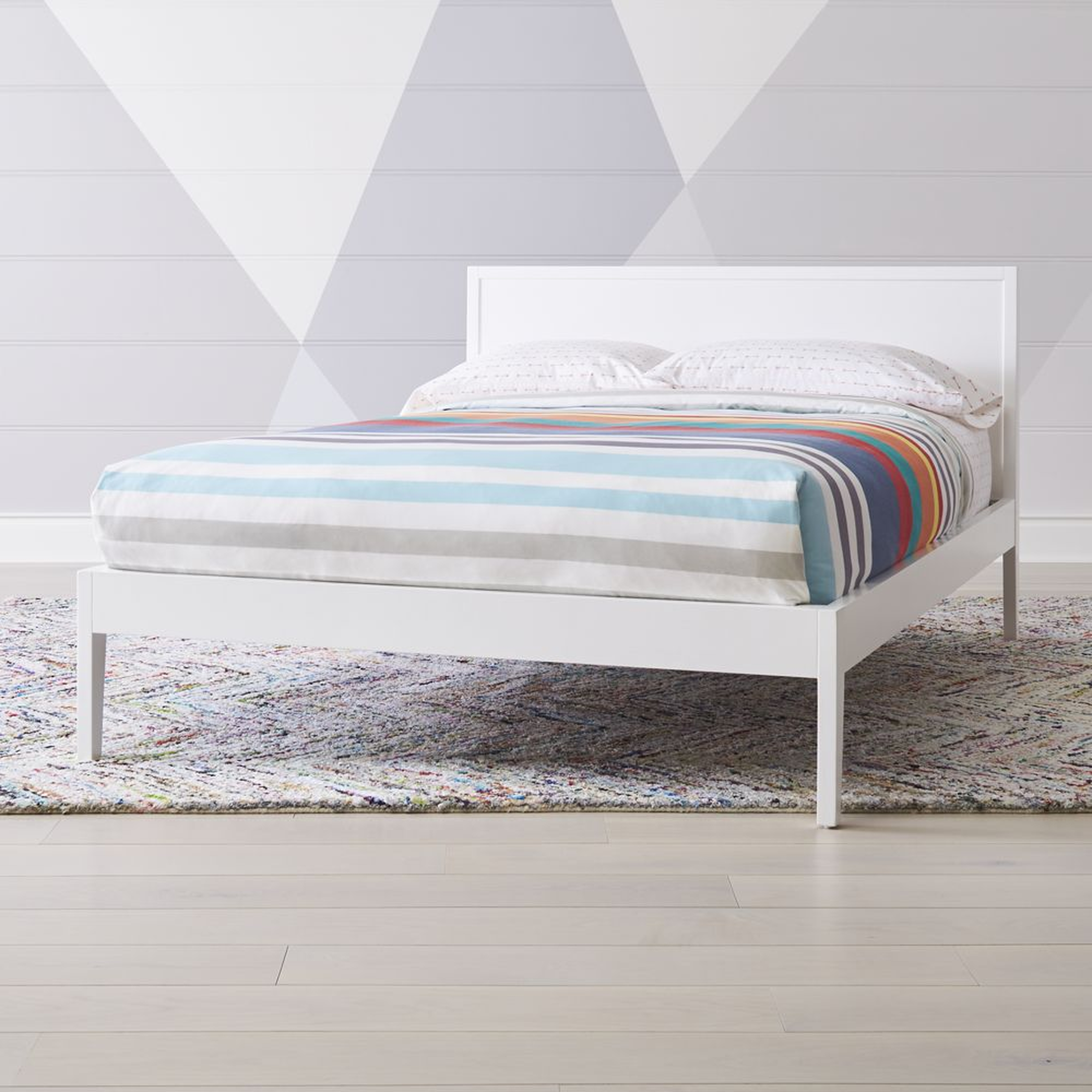Ever Simple White Full Bed - Crate and Barrel