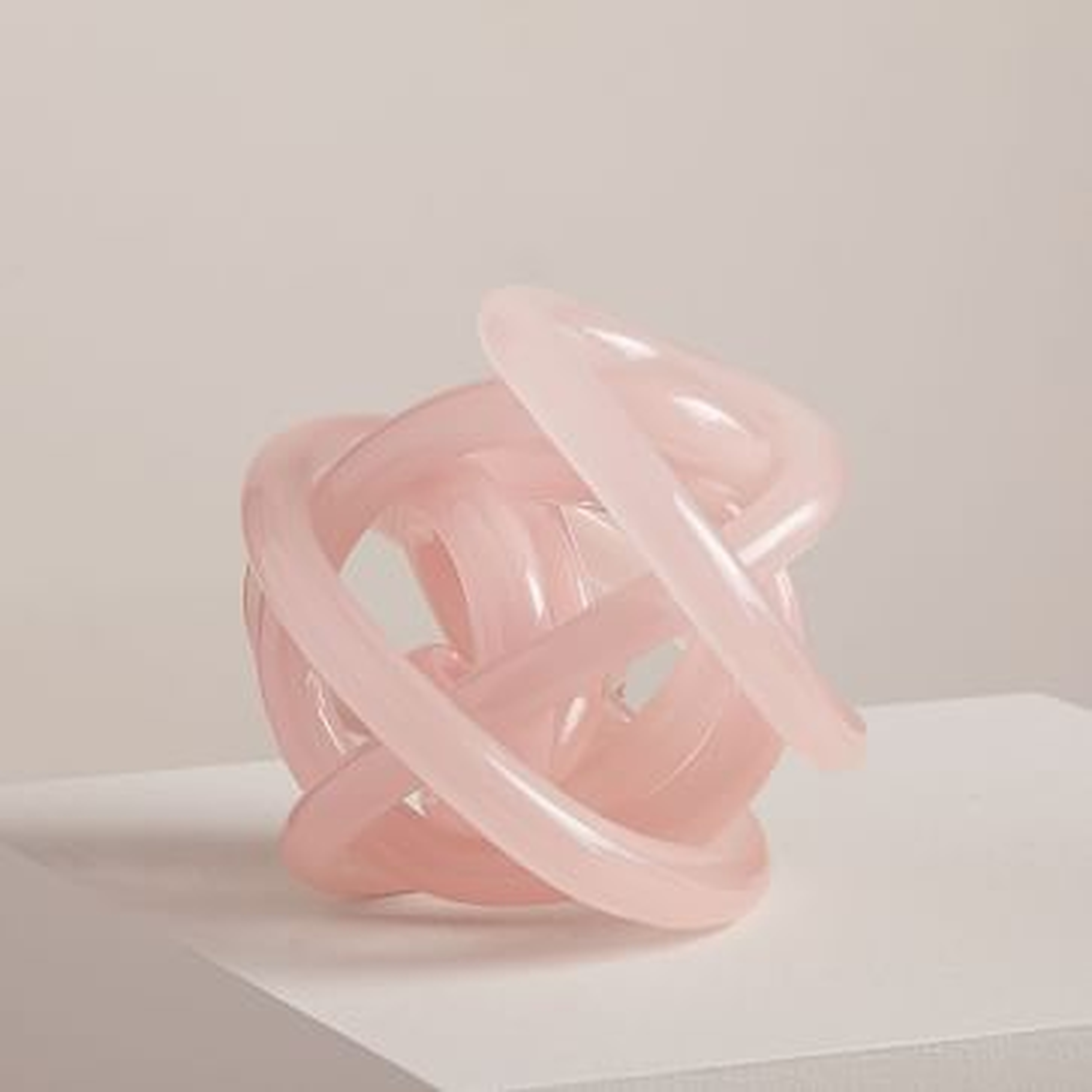 Glass Knot, Small, Pink - West Elm