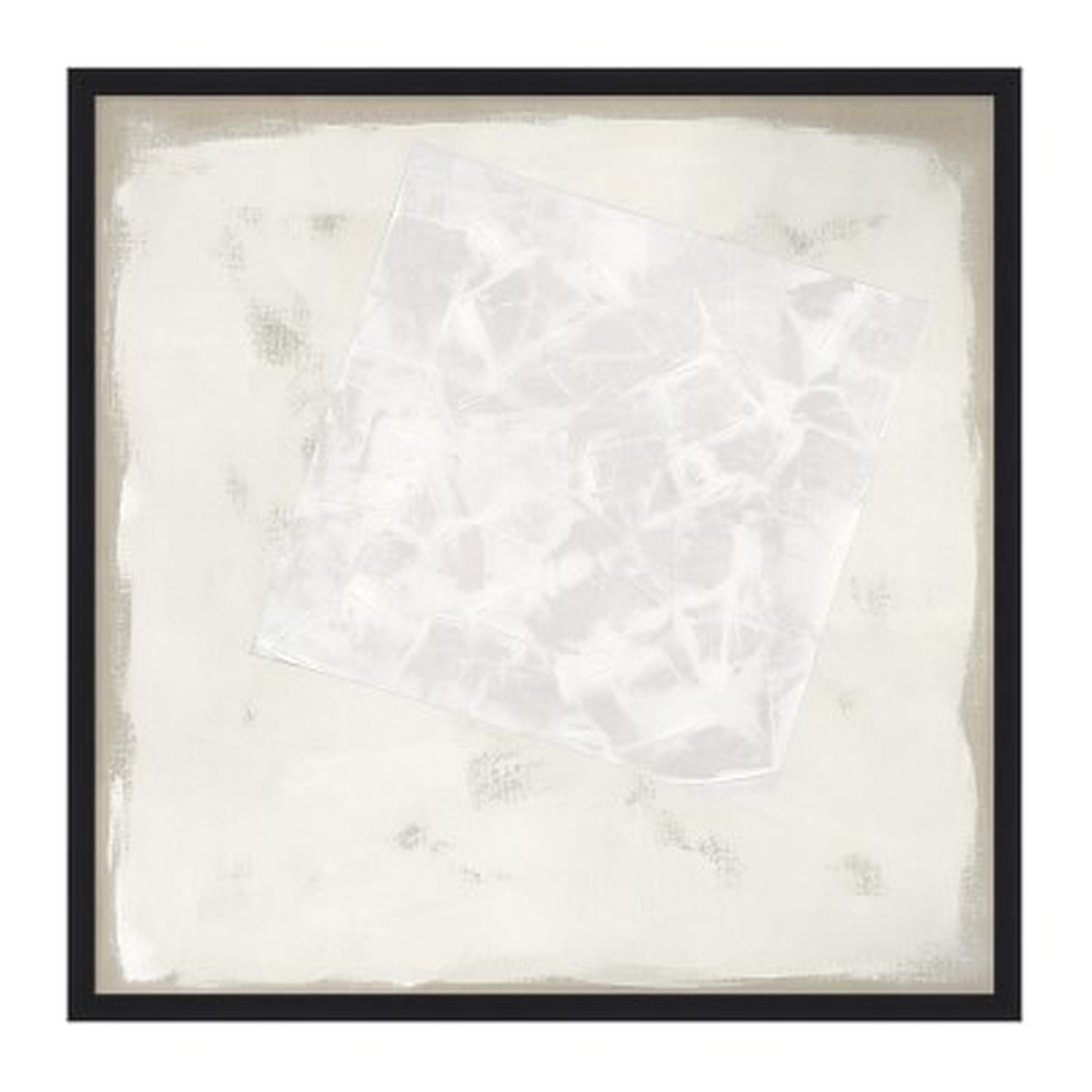 Custom Hand-Painted Tonal Abstract, 35" X 35", Black Frame - Williams Sonoma