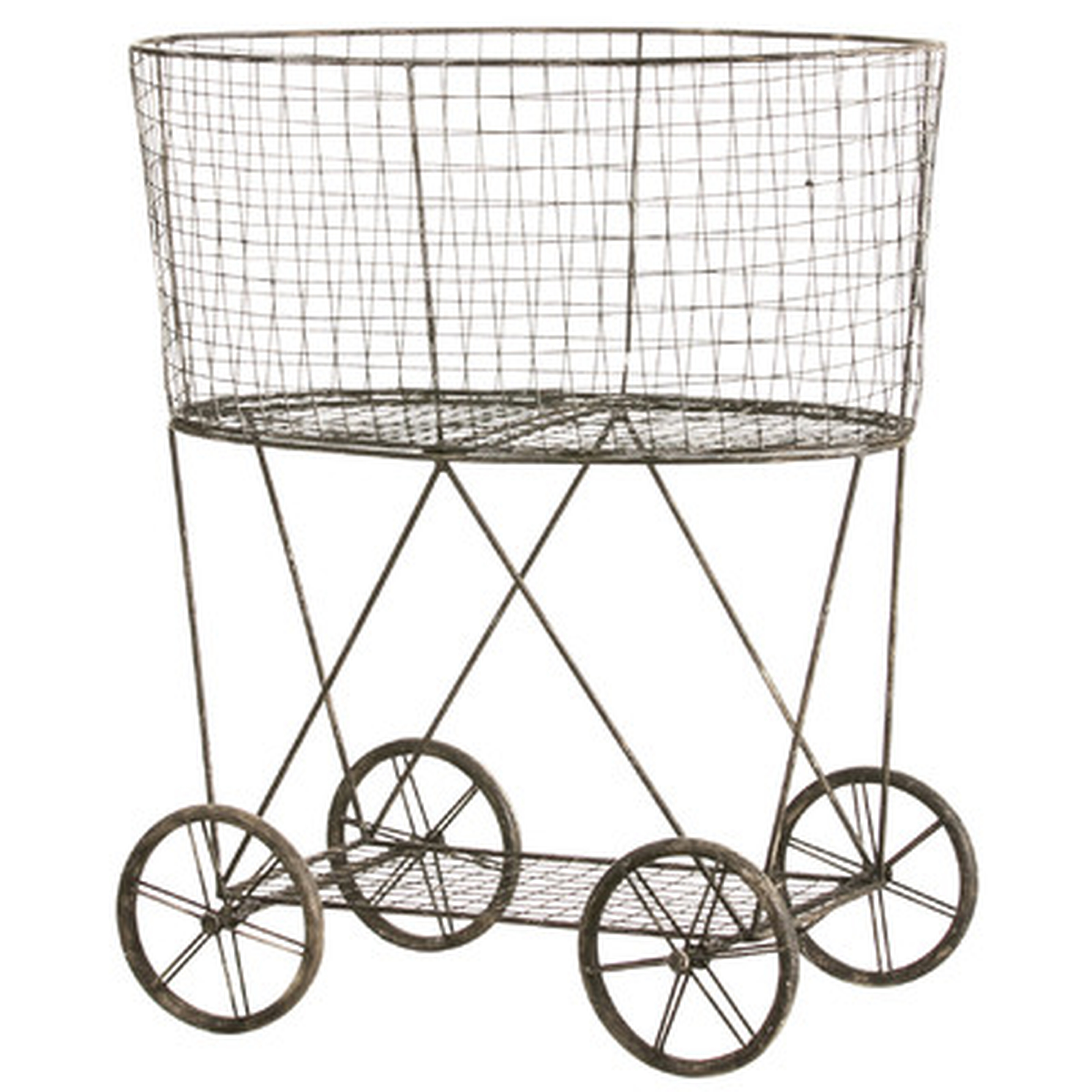Metal Wire Basket on Wheels - Wayfair