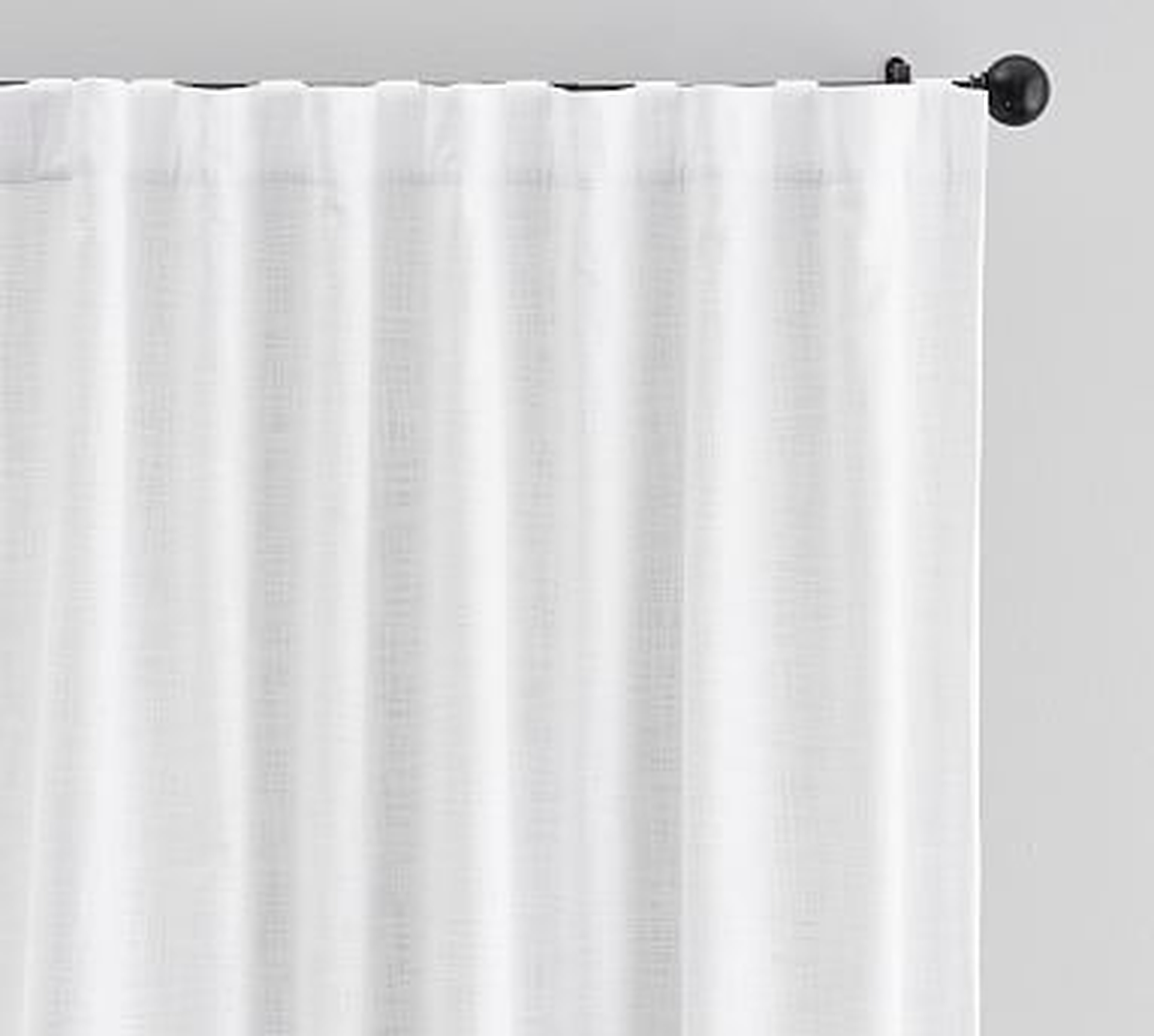 Seaton Textured Cotton Blackout Curtain, 50 x 108", White - Pottery Barn