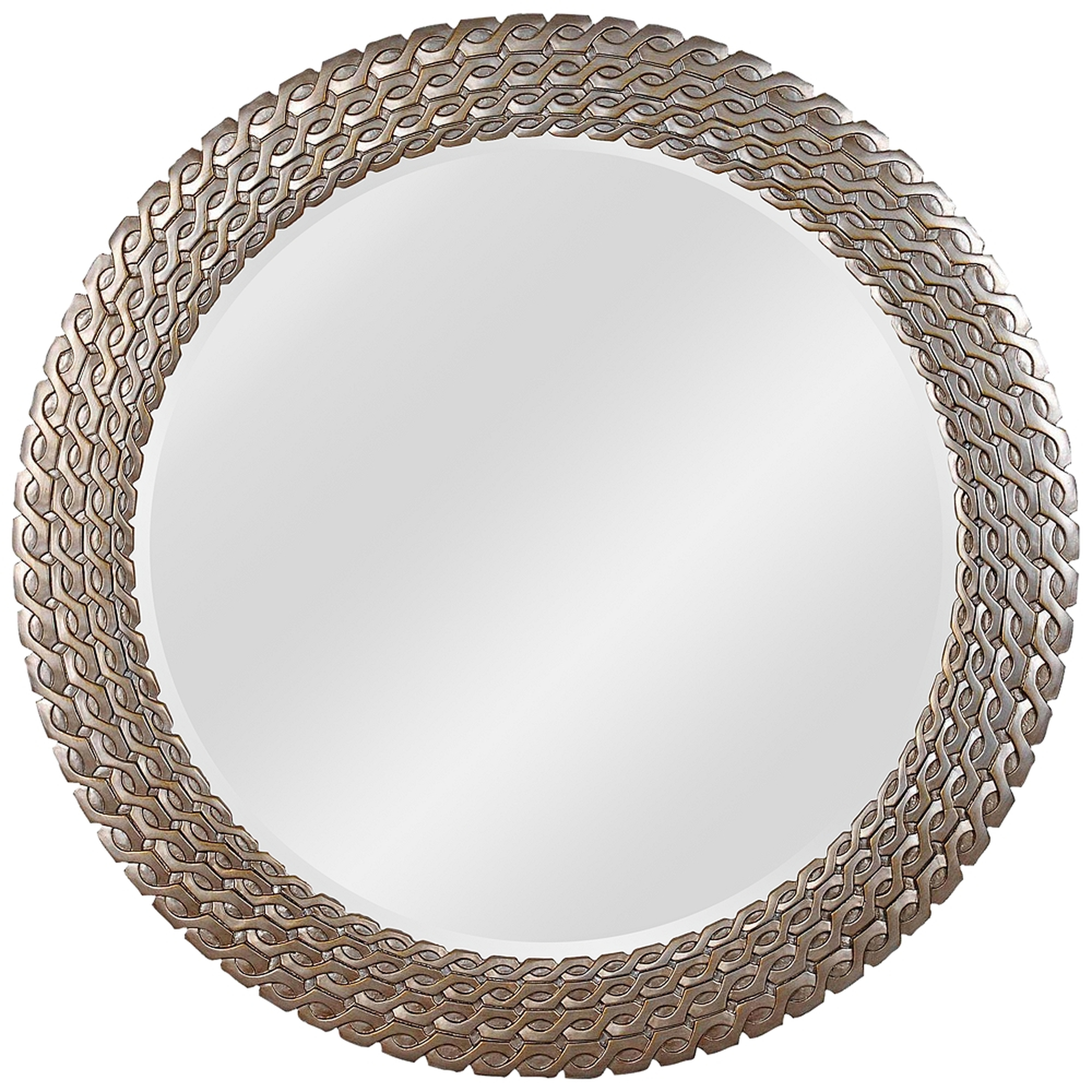 Bracelet Brushed Silver and Gold 35" Round Wall Mirror - Style # 62C45 - Lamps Plus