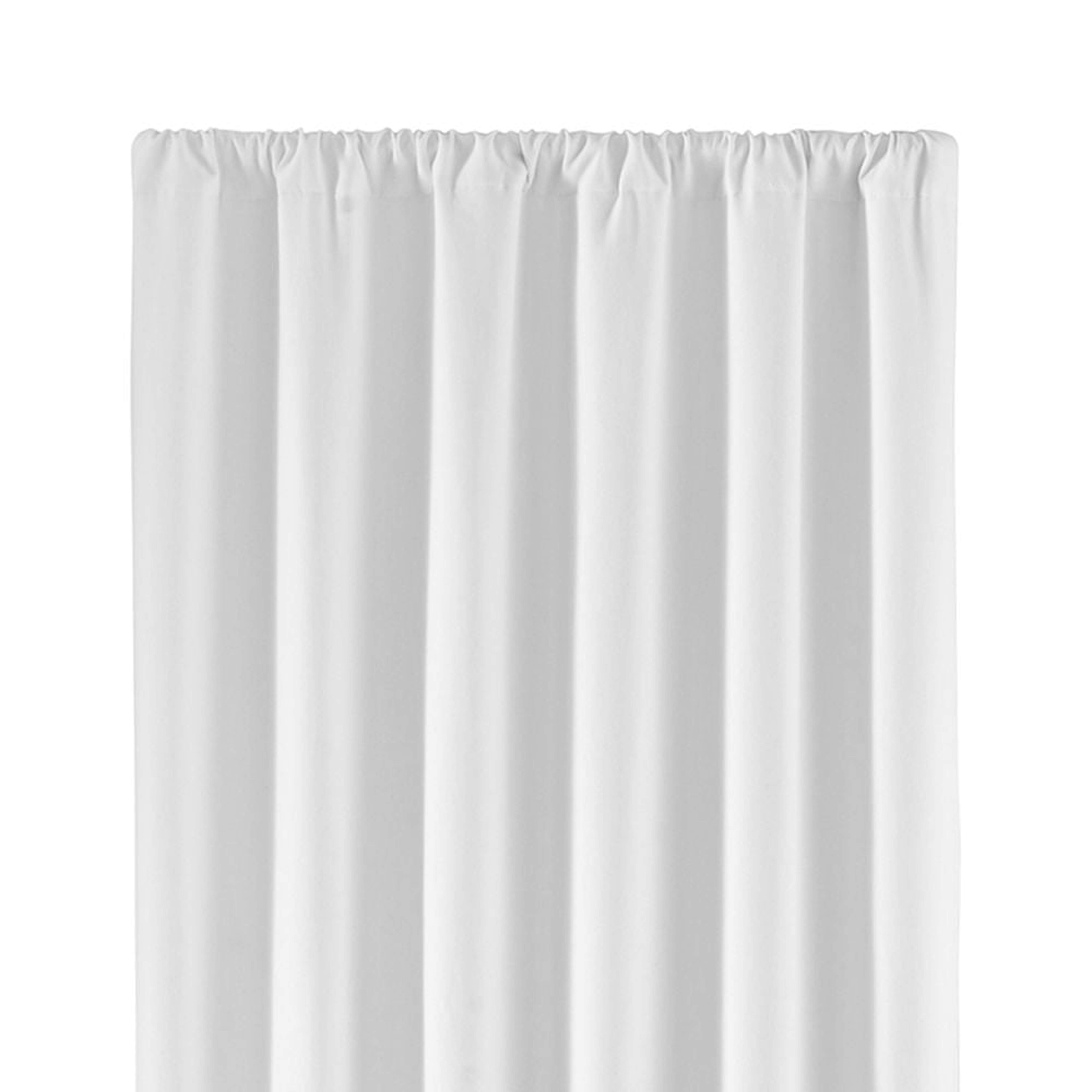 Wallace White Blackout Curtain Panel 52"x84" - Crate and Barrel