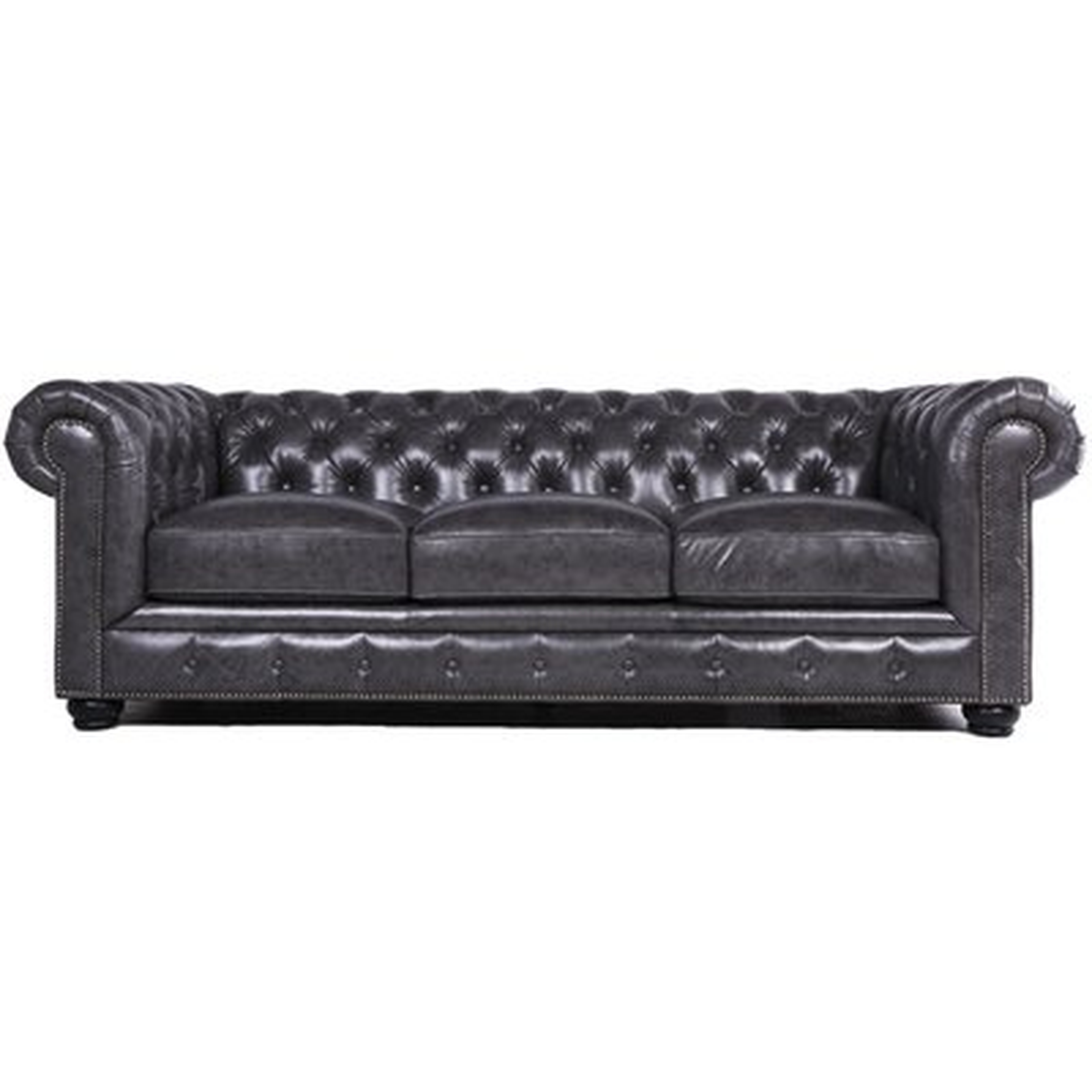 Brinson Leather Chesterfield Sofa - Wayfair