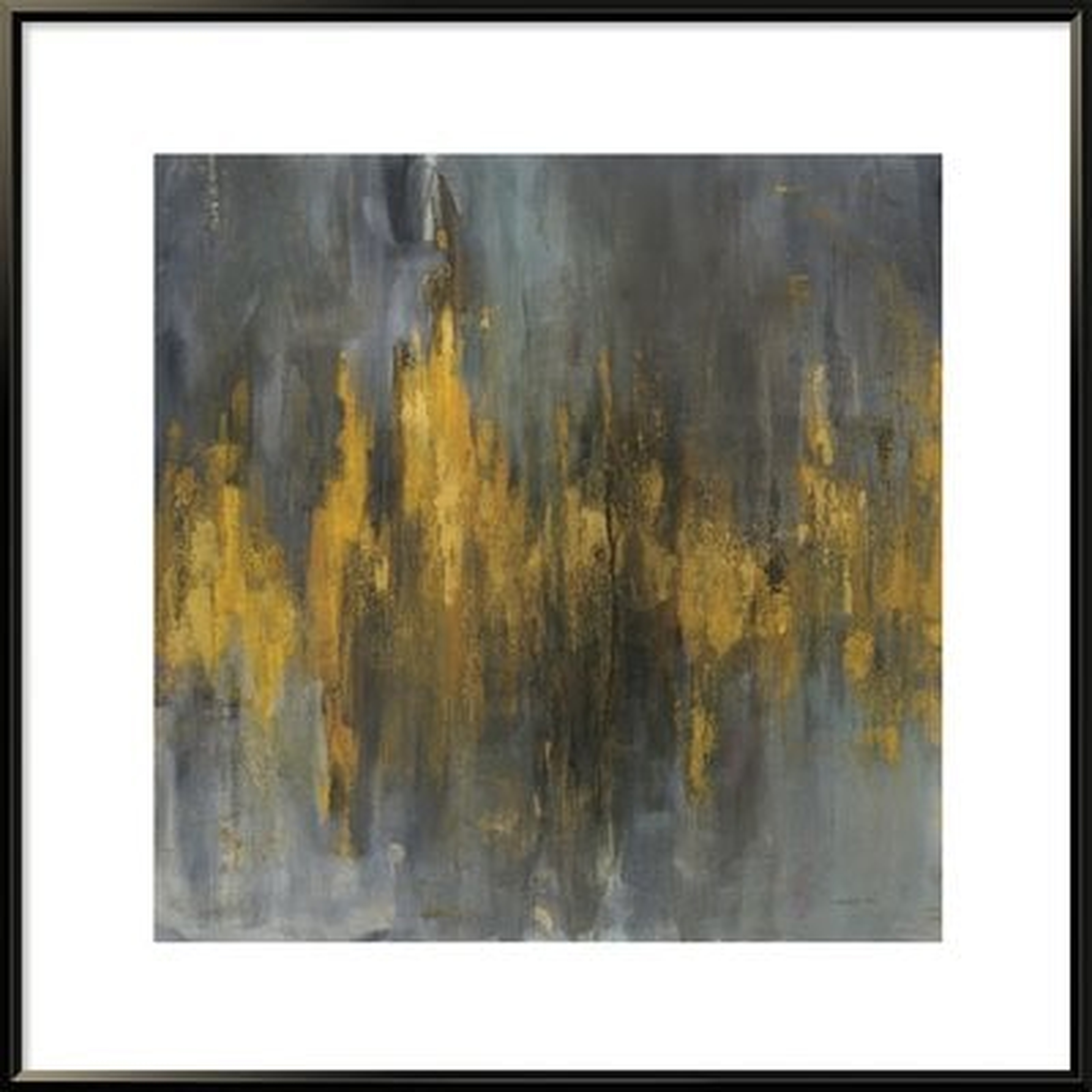 'Black and Gold Abstract' Print - Wayfair