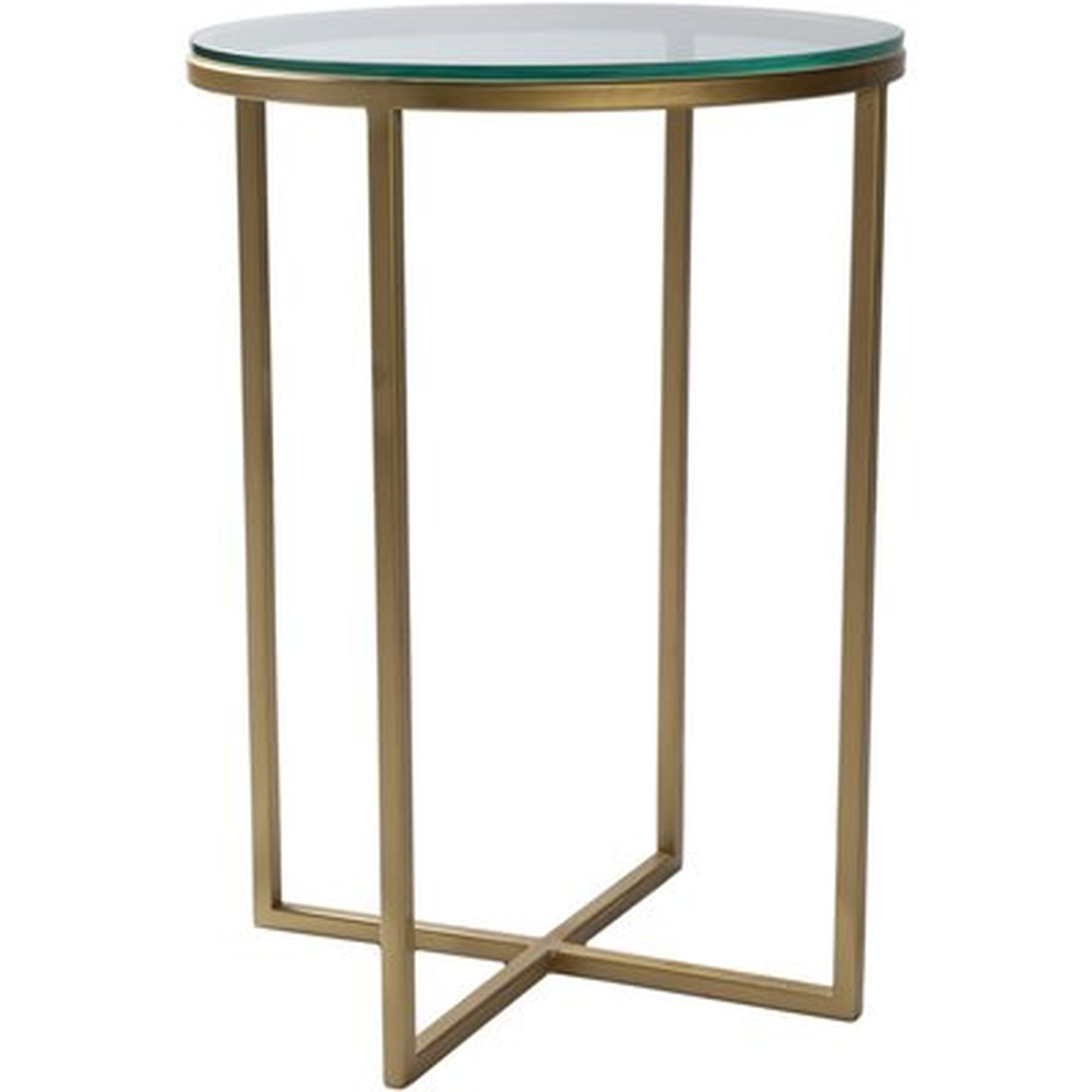 Kolten Modern Gold End Table - Wayfair