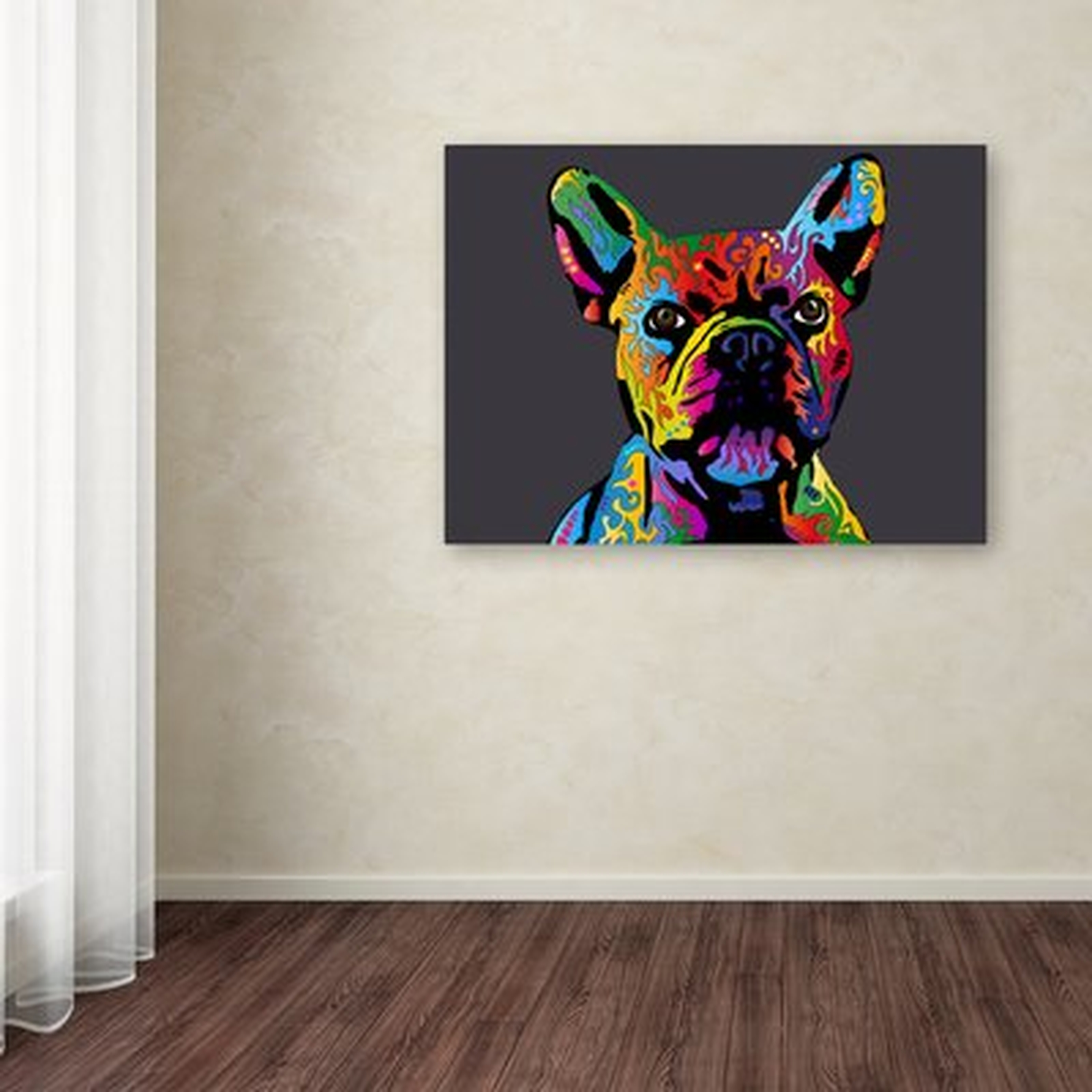 French Bulldog Grey Graphic Art on Wrapped Canvas - Wayfair