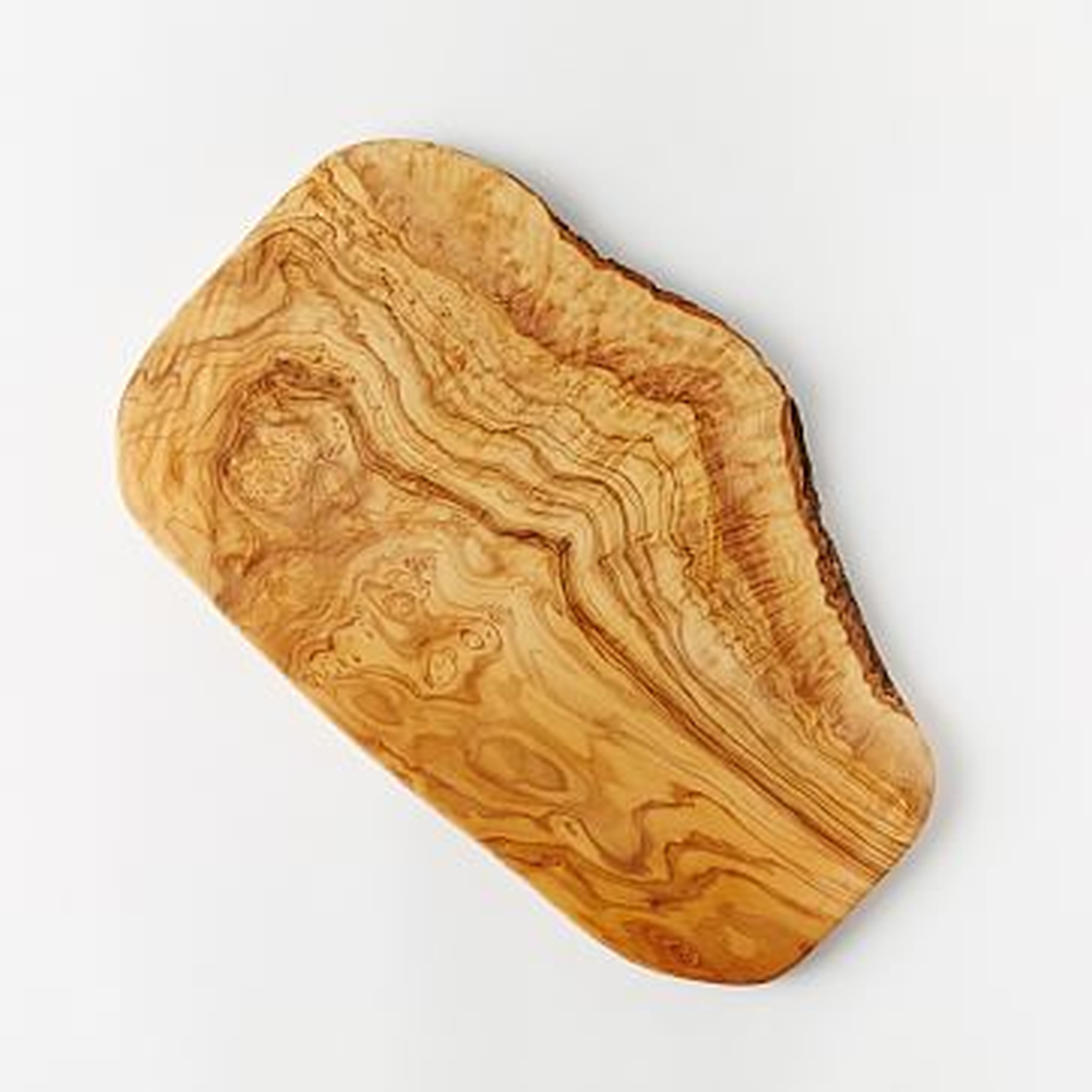 Olive Wood Rustic Cutting Board, Large - West Elm