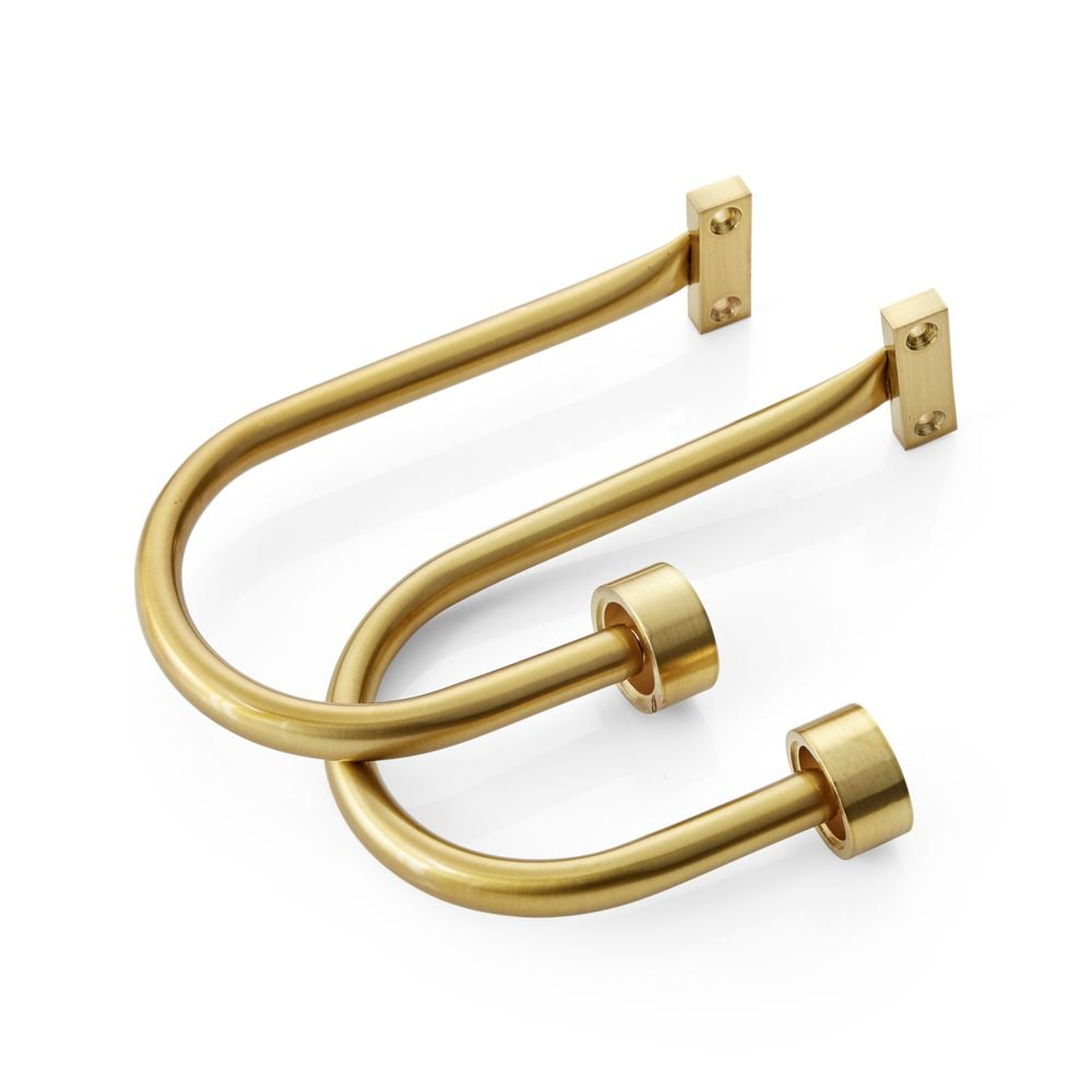 Brass Curtain Tiebacks, Set of 2 - Crate and Barrel