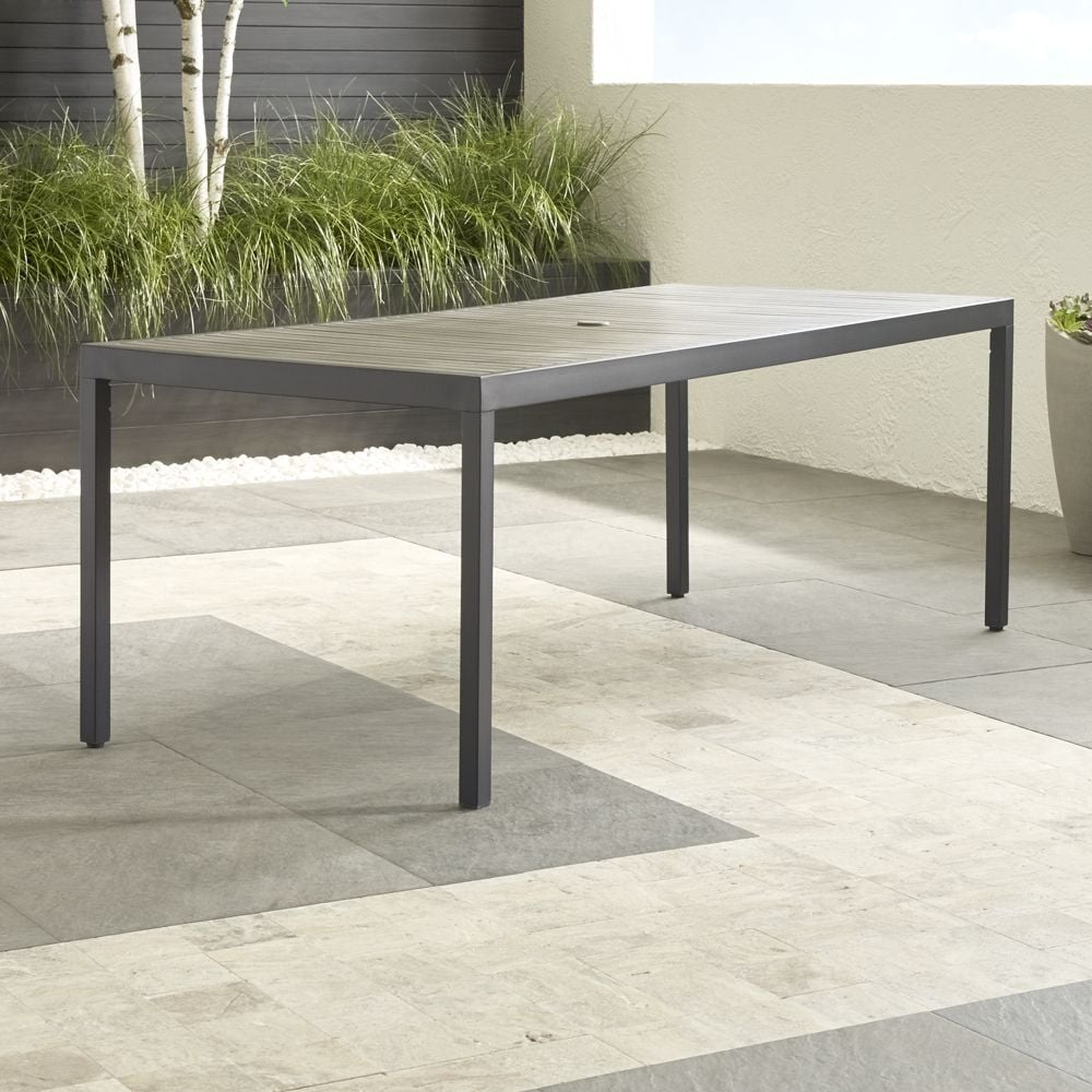 Alfresco Grey Rectangular Outdoor Dining Table - Crate and Barrel