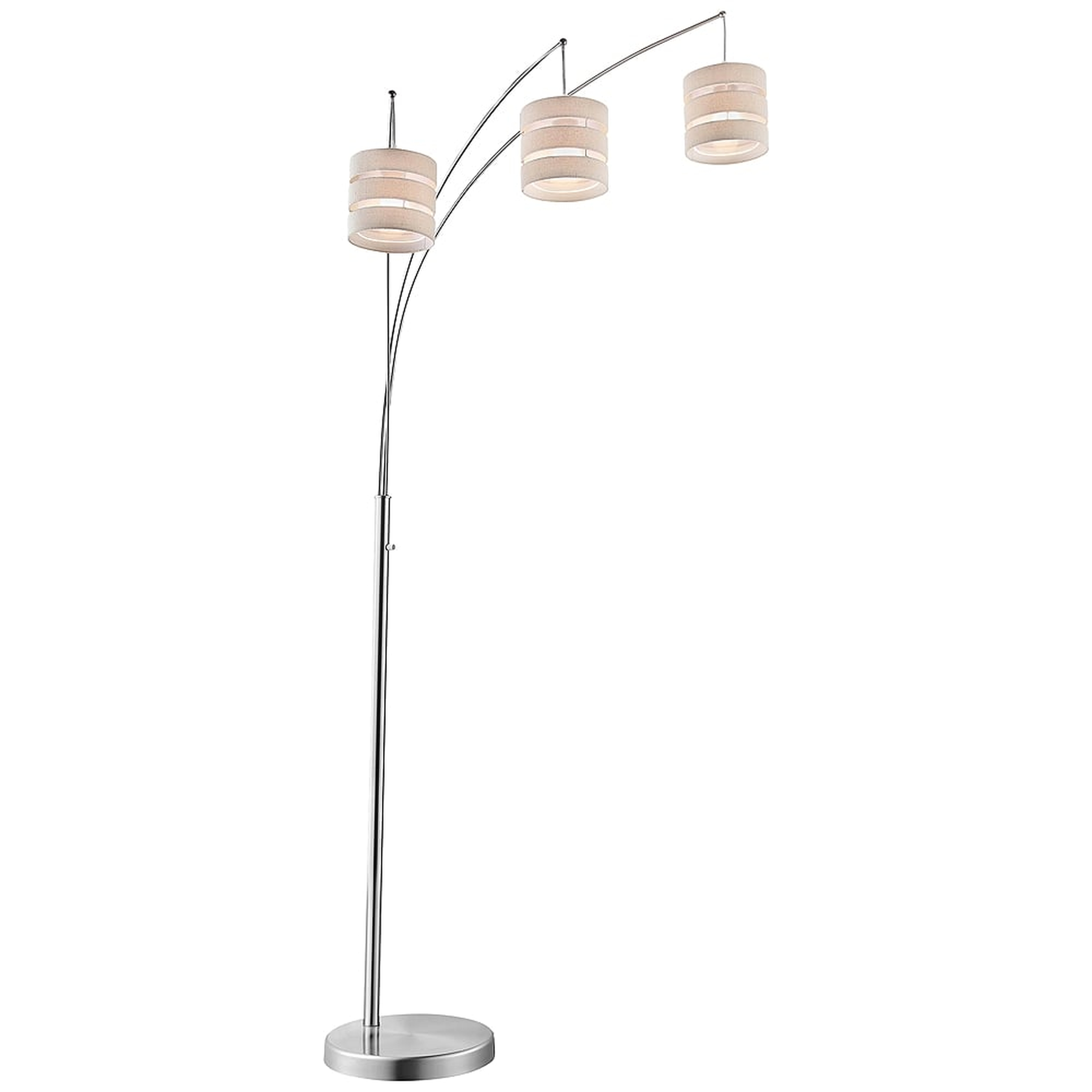 Lite Source Falan Brushed Nickel 3-Light Arc Floor Lamp - Style # 42F78 - Lamps Plus