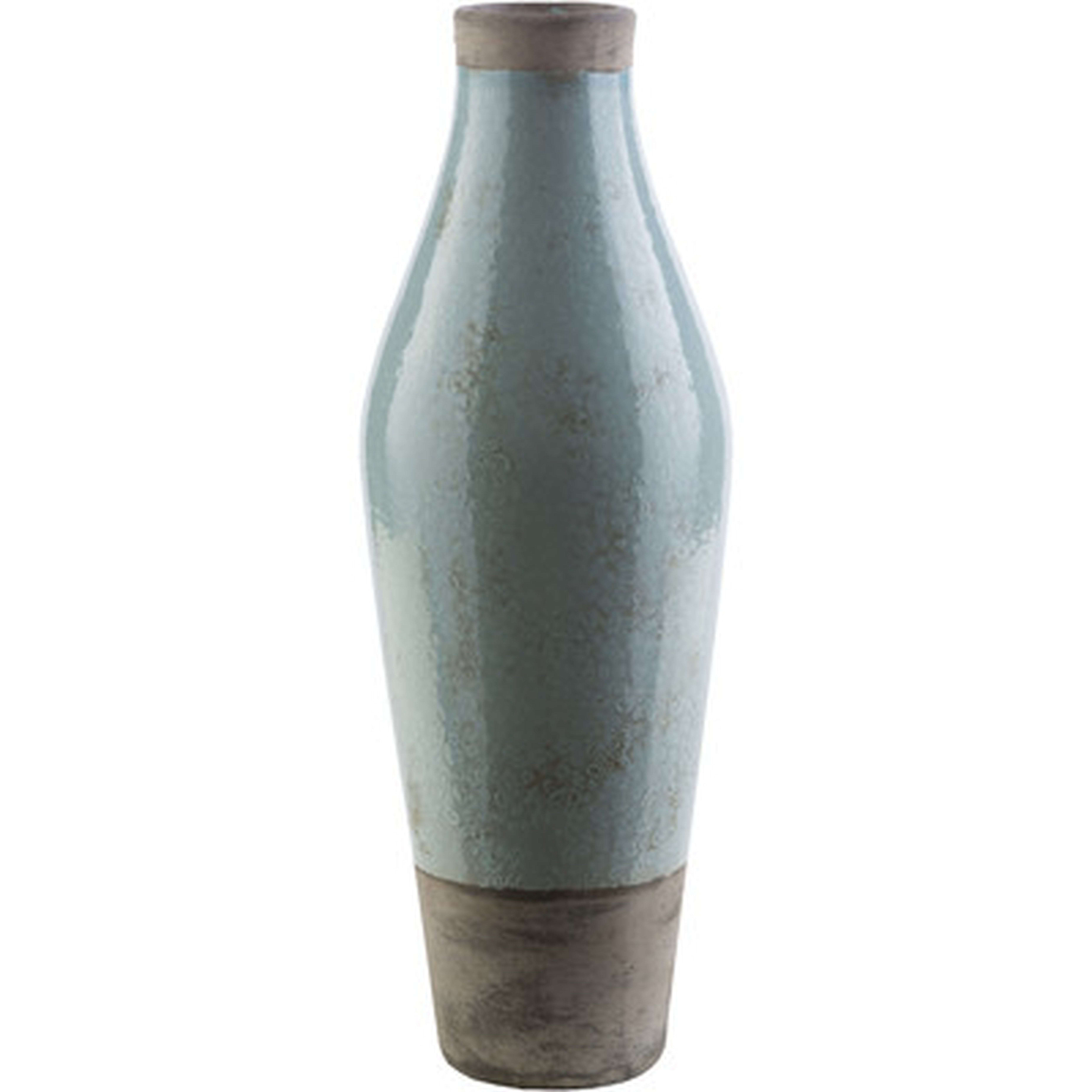 Evry Light Gray Ceramic Table Vase - Wayfair