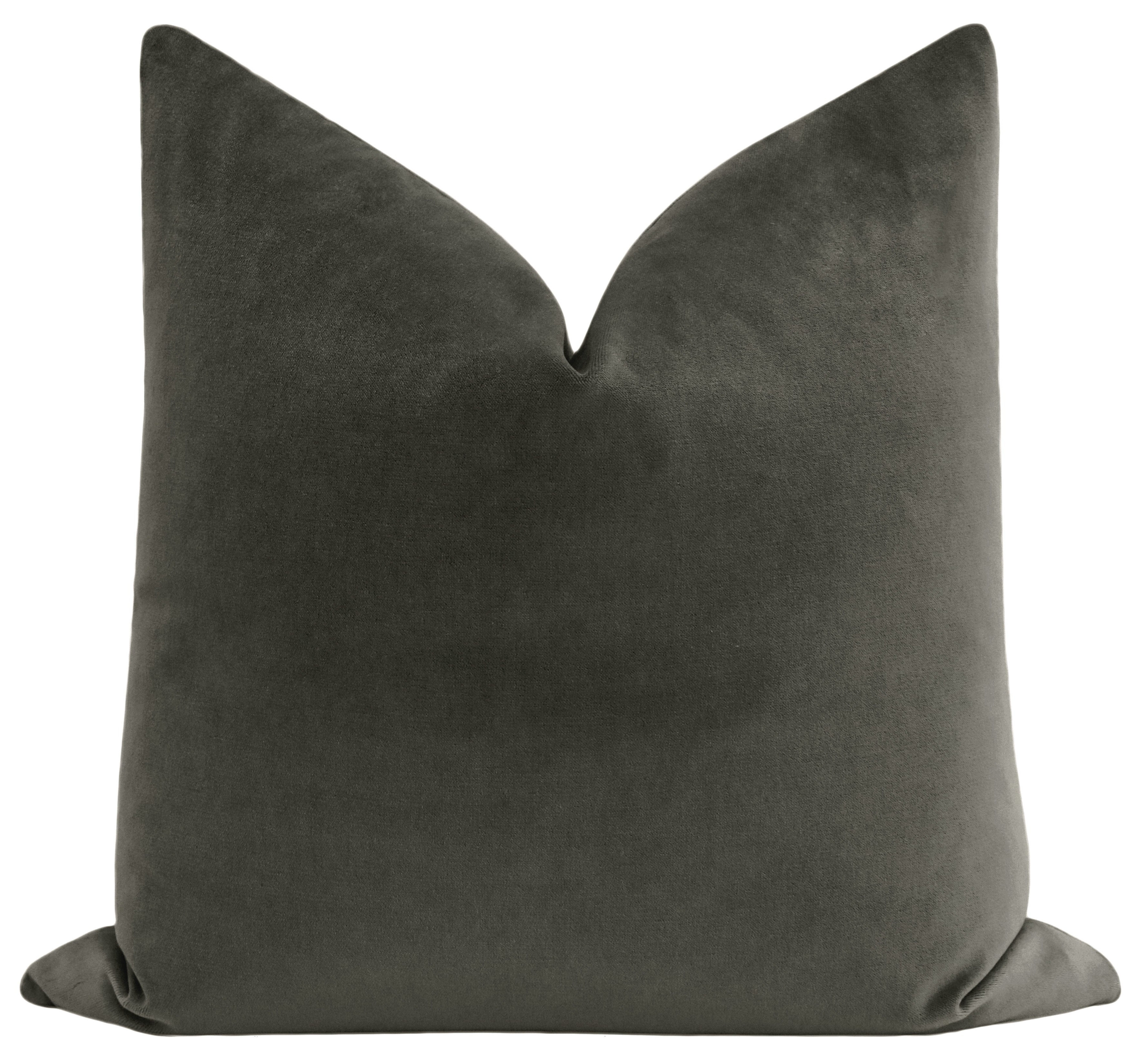 Society Velvet // Charcoal - 18''x18" - Pillow Cover - Little Design Company