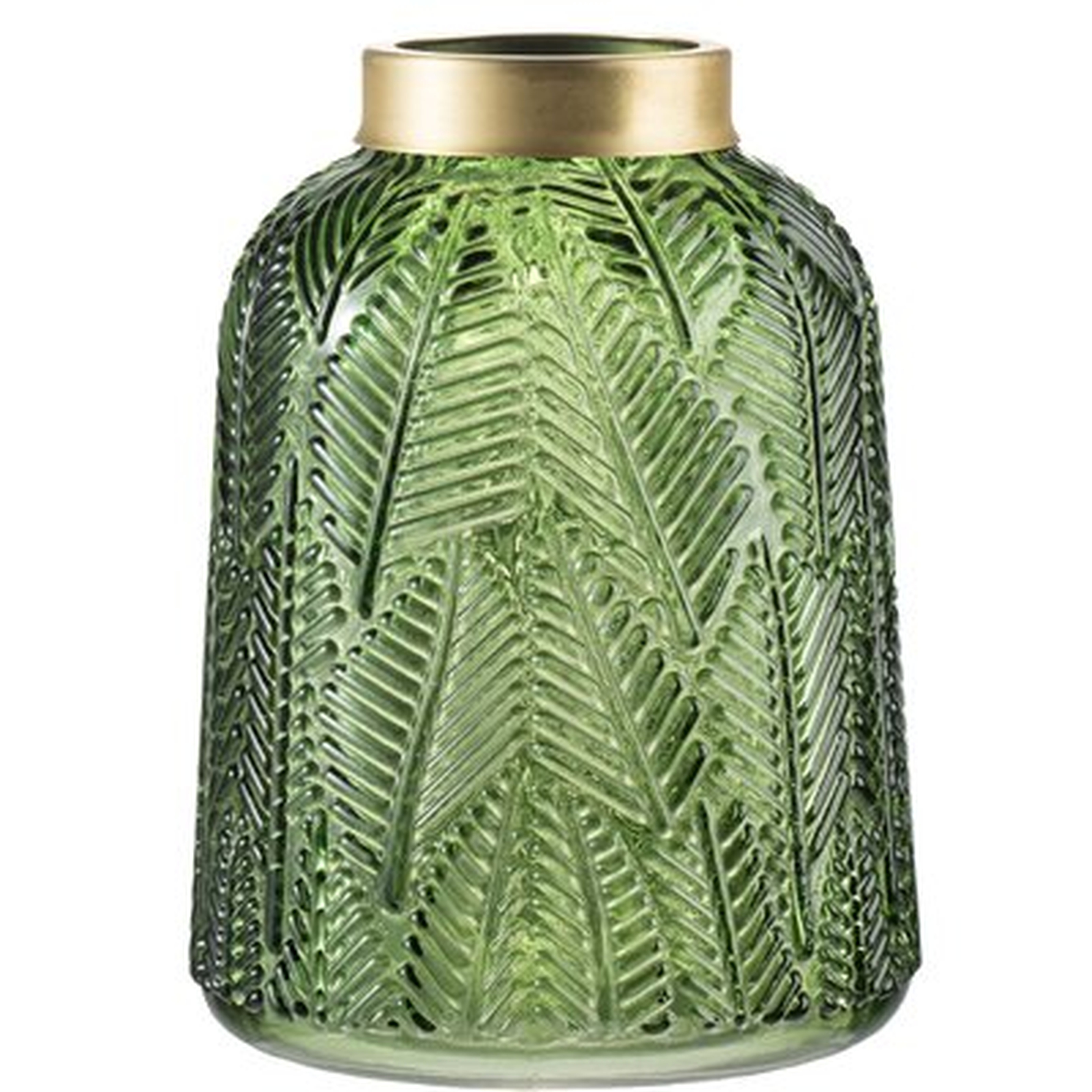 France Fern Leaf Glass Table Vase - Wayfair